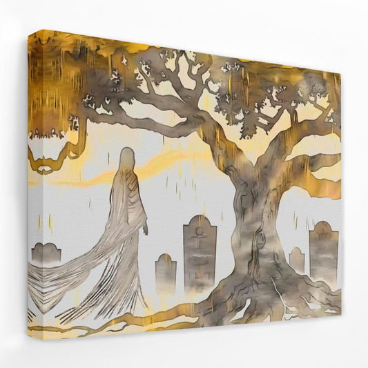 Cemetery Ghost - Art Prints Canvas Wall Art