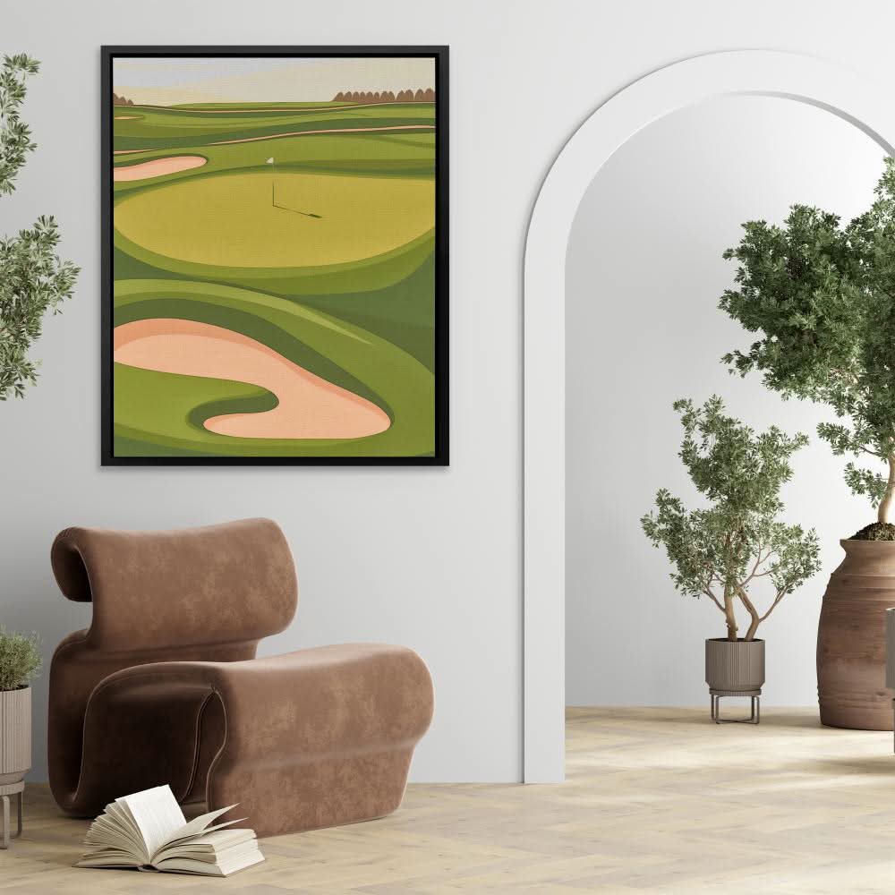 Center Pin Placement - Green Wall Art