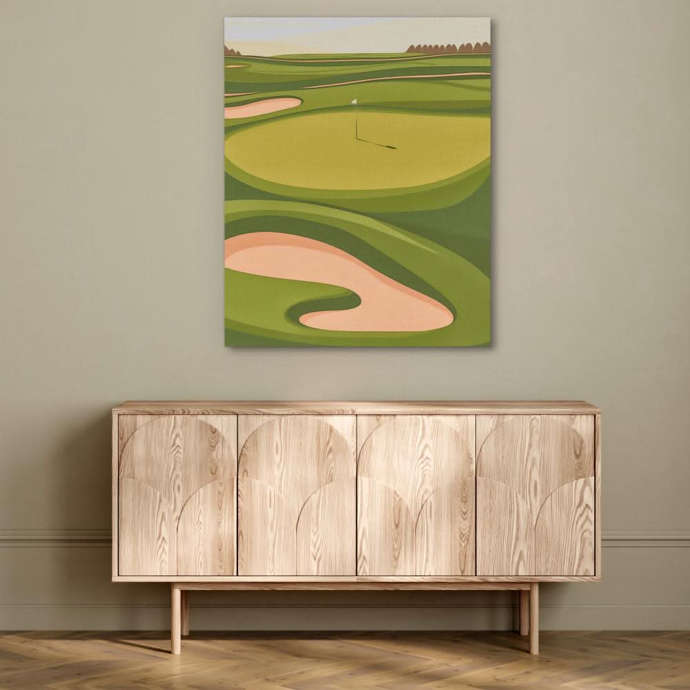 Center Pin Placement - Golf Art