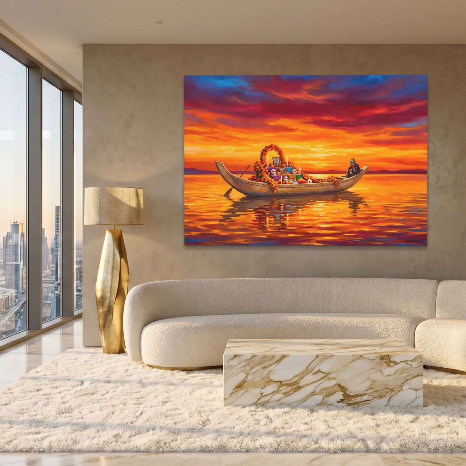 Ceremonial Boat Sunset