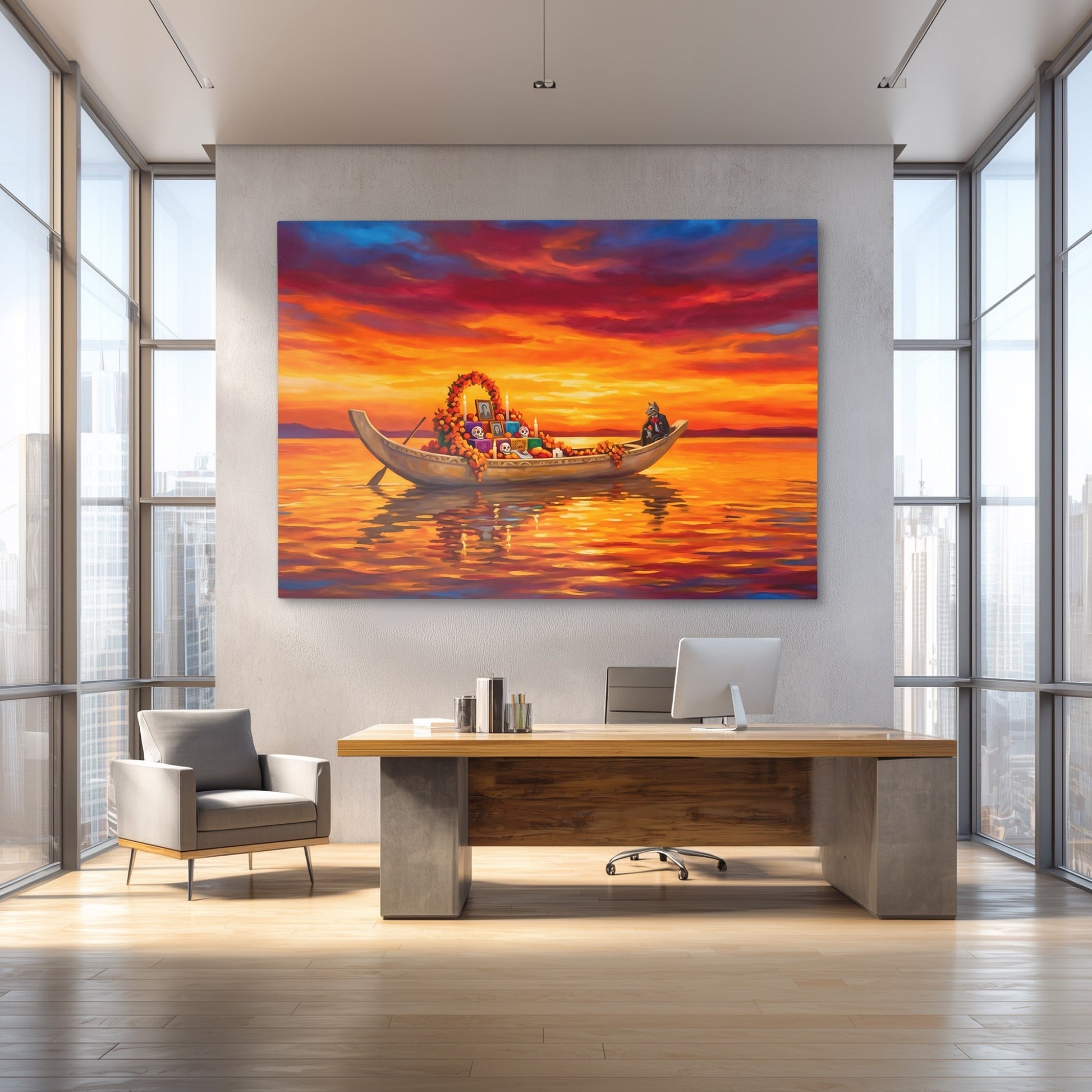 Ceremonial Boat Sunset