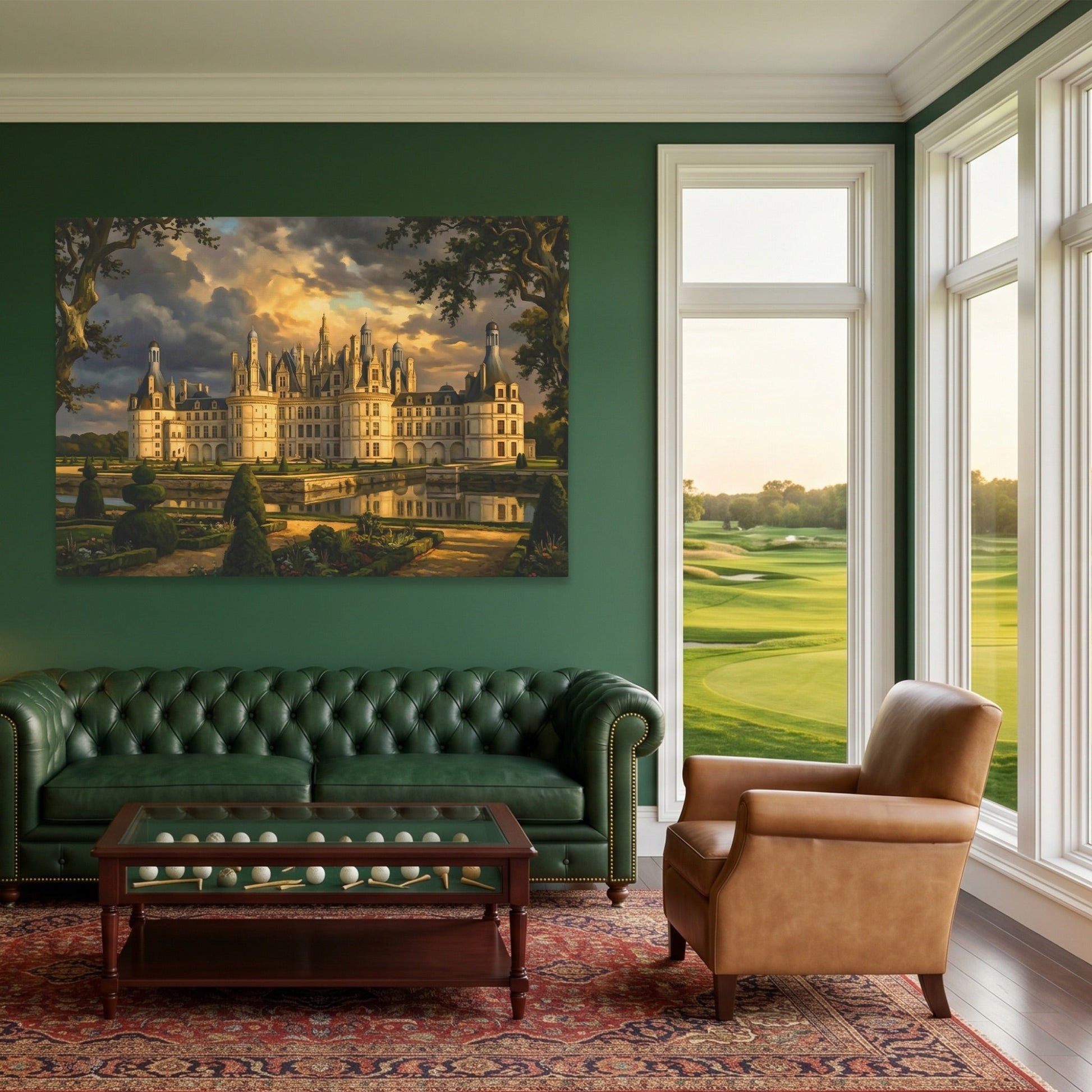 Chambord Castle Twilight Reflection