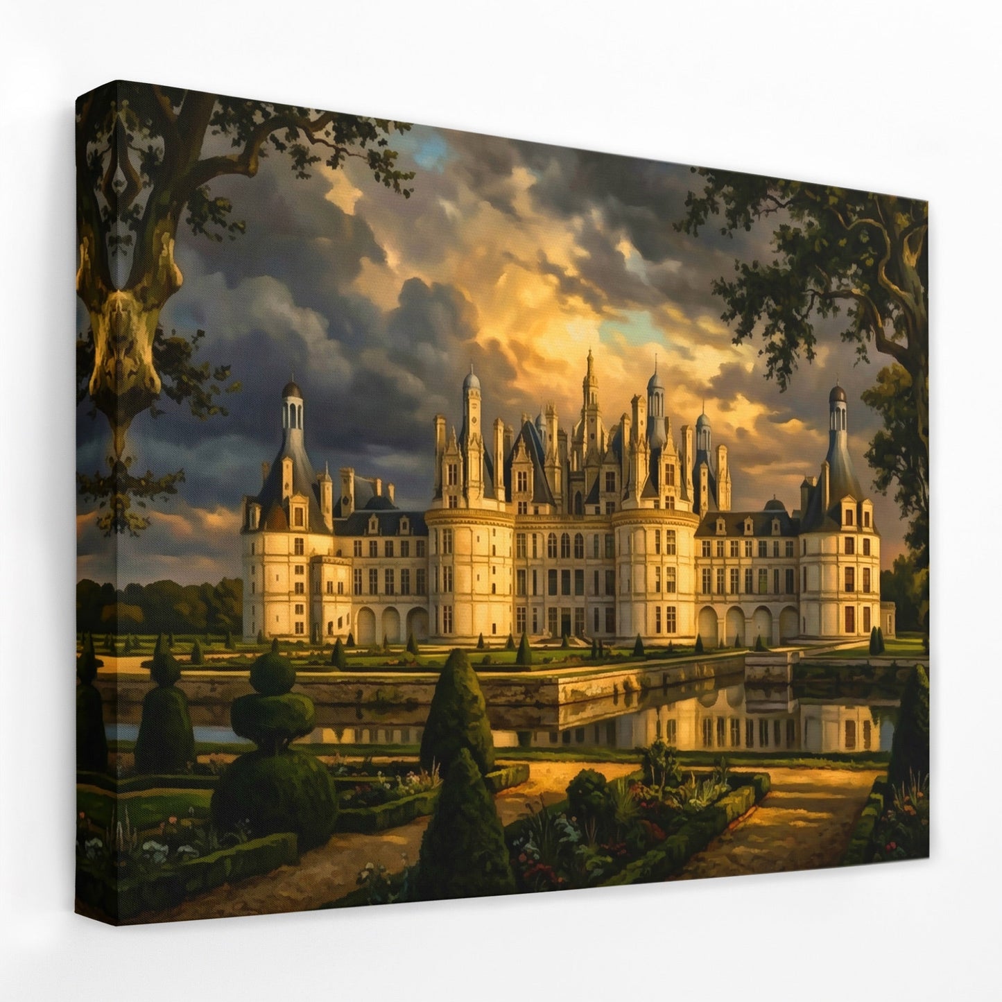 Chambord Castle Twilight Reflection