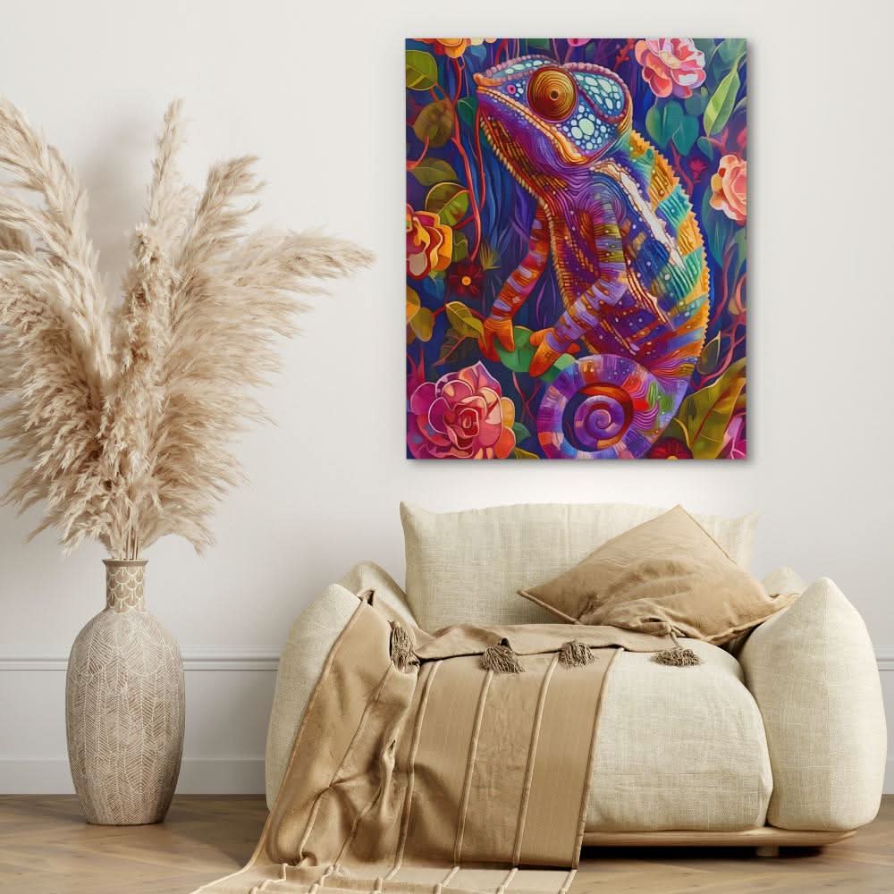 Chameleon Gaze - Animals Art for Office