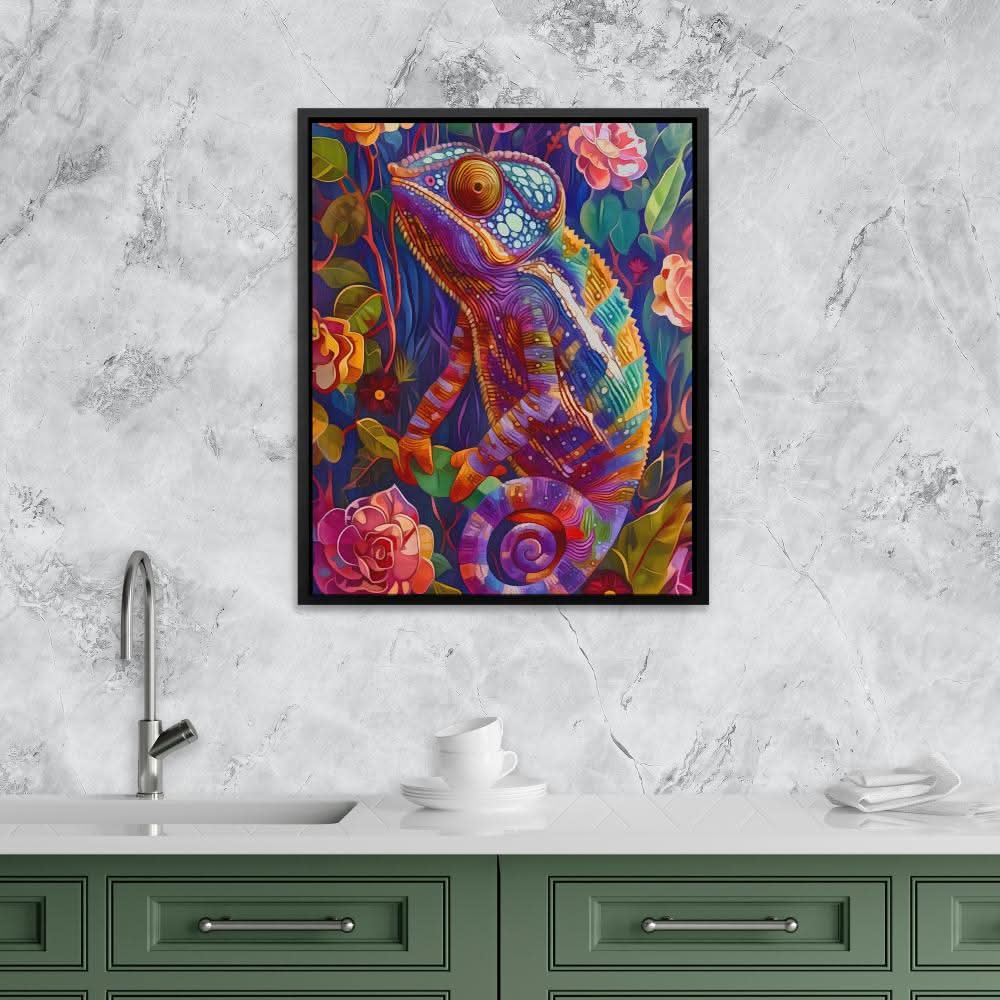 Chameleon Gaze - Large Contemporary Canvas Print