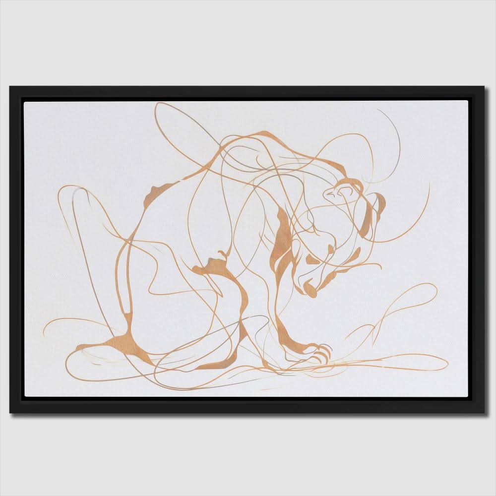 Chaotic Bear - Large Abstract Canvas Print