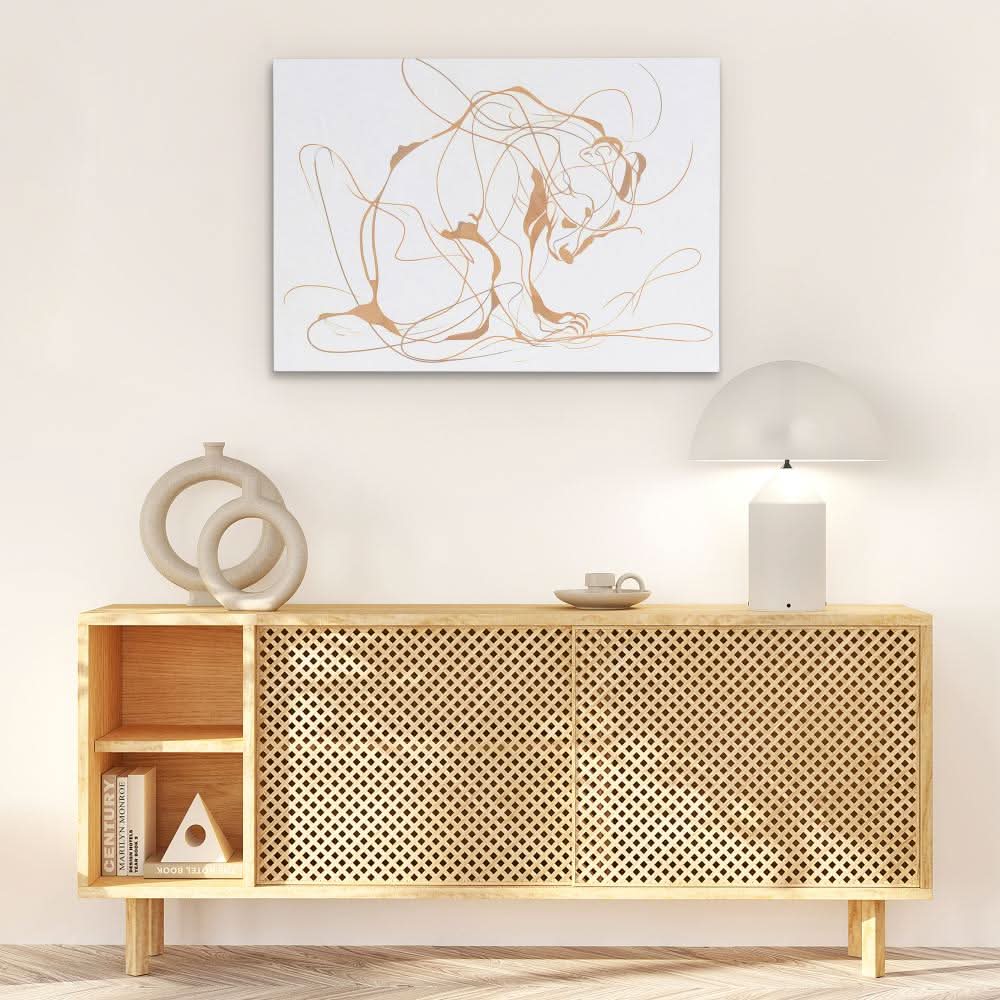 Chaotic Bear - Art Prints Wall Art in Black Frame