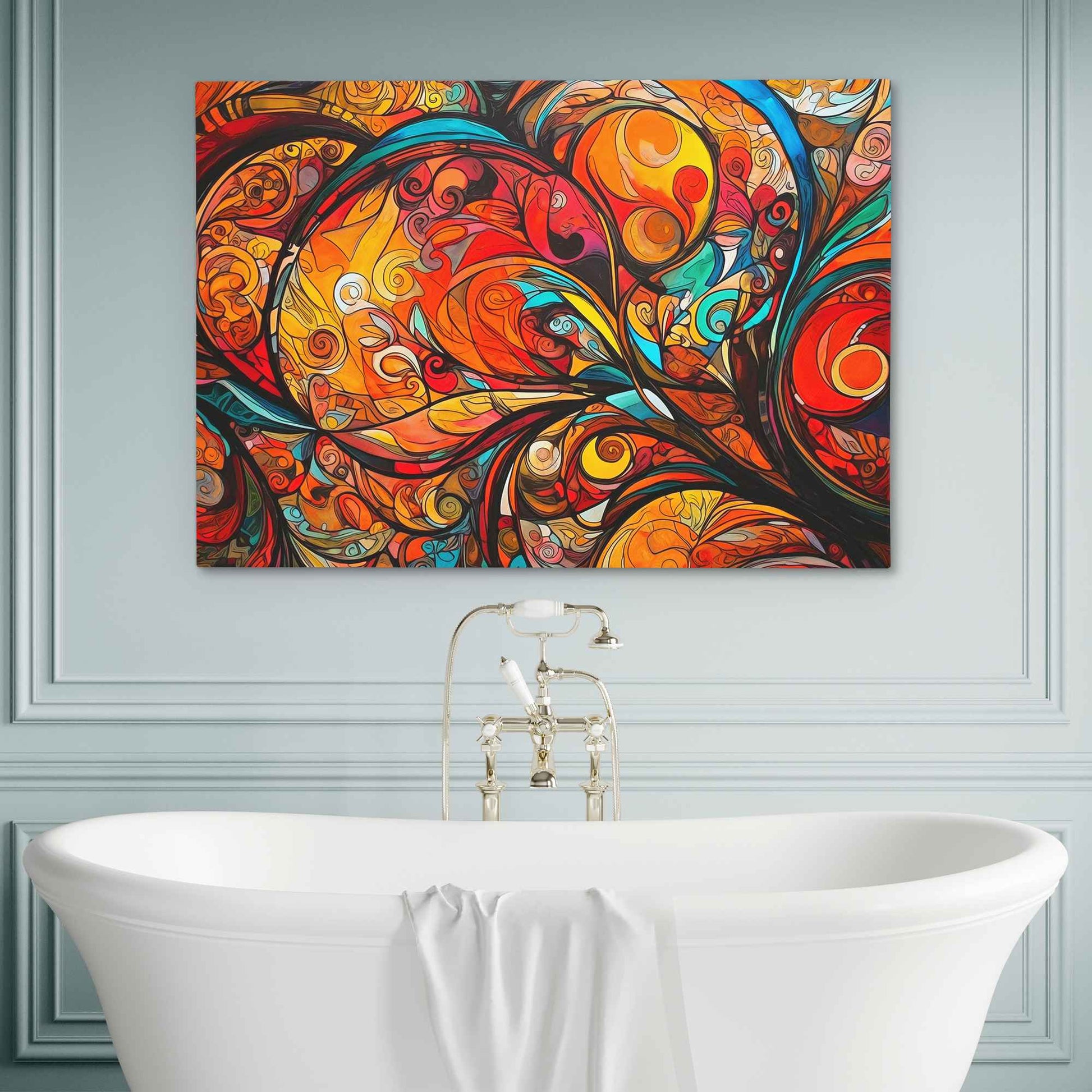 Chaotic Bliss - Oversized Floral Canvas Wall Art