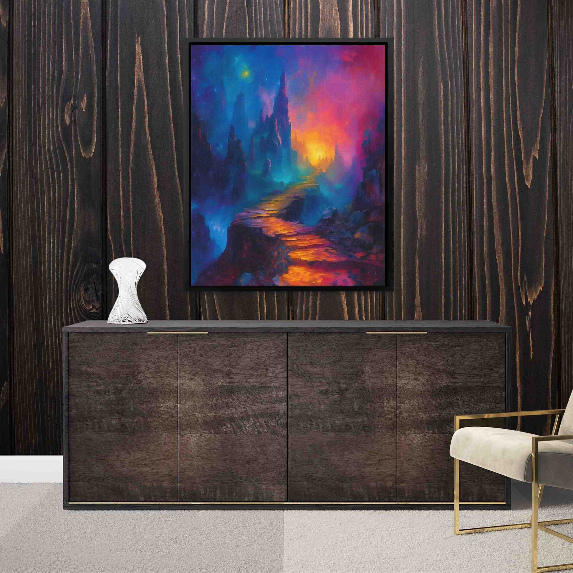 Chaotic Cosmos - Blue Heavenly Canvas Print