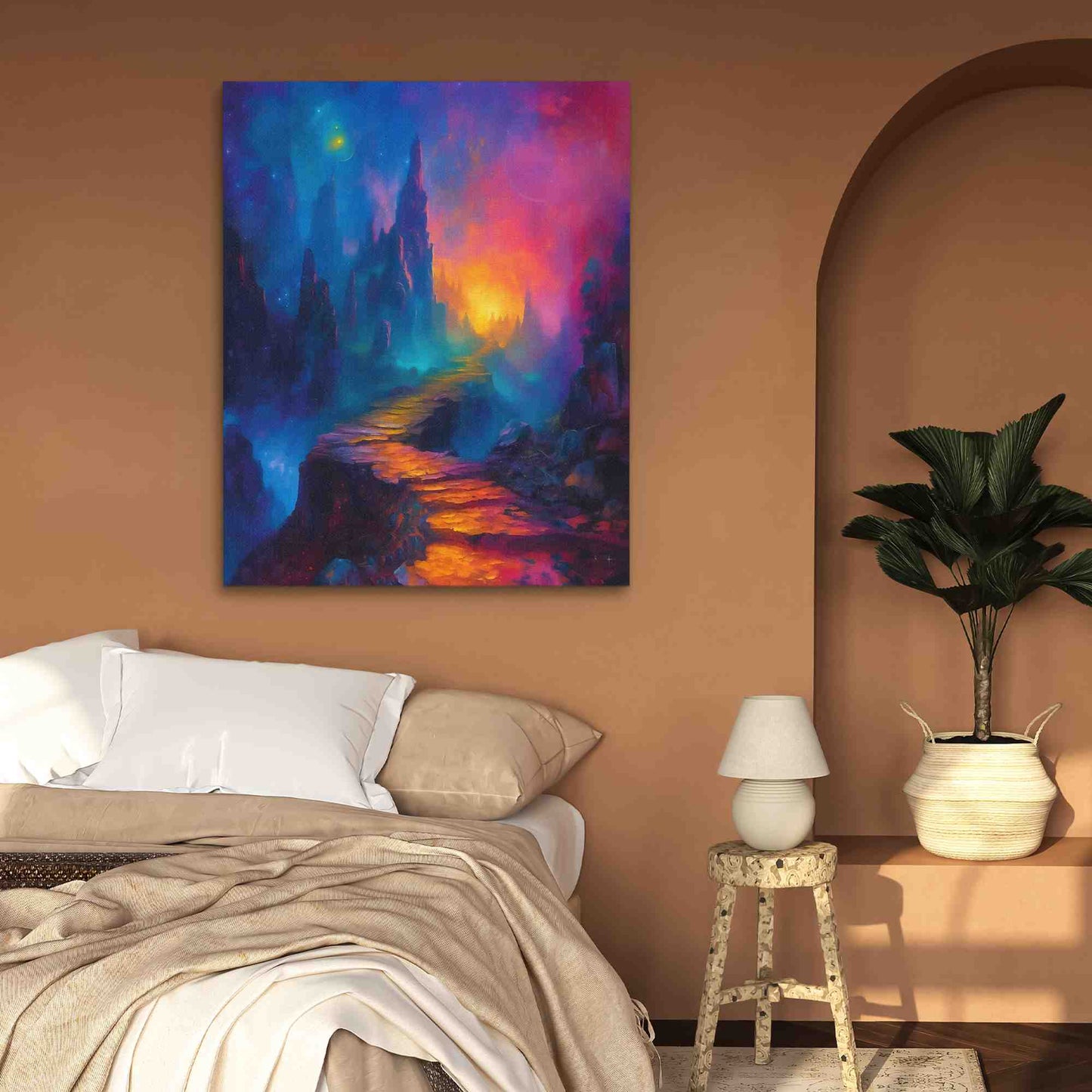 Chaotic Cosmos - Heavenly Wall Art in Black Frame