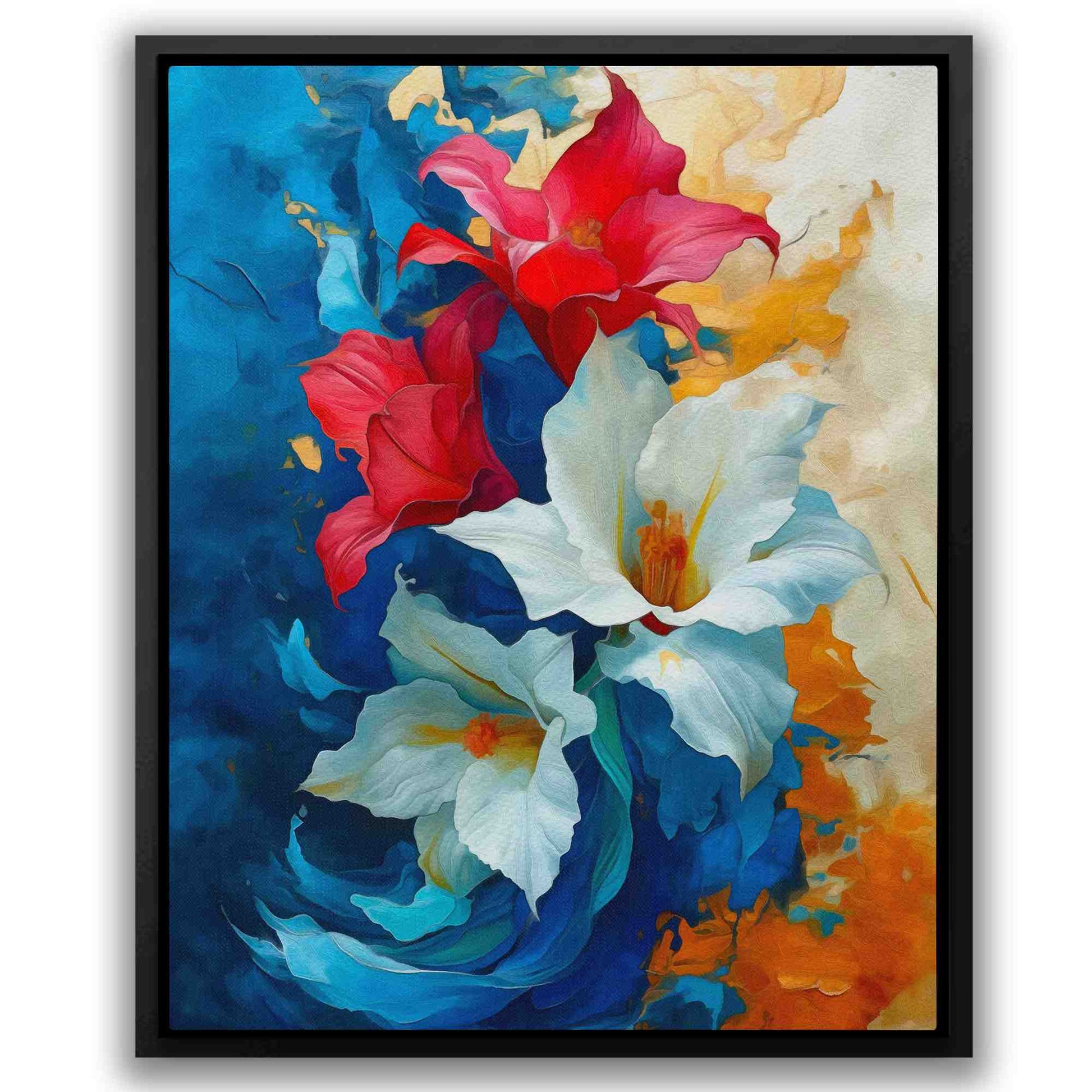 Chaotic Harmony - Blue Magenta Canvas Print