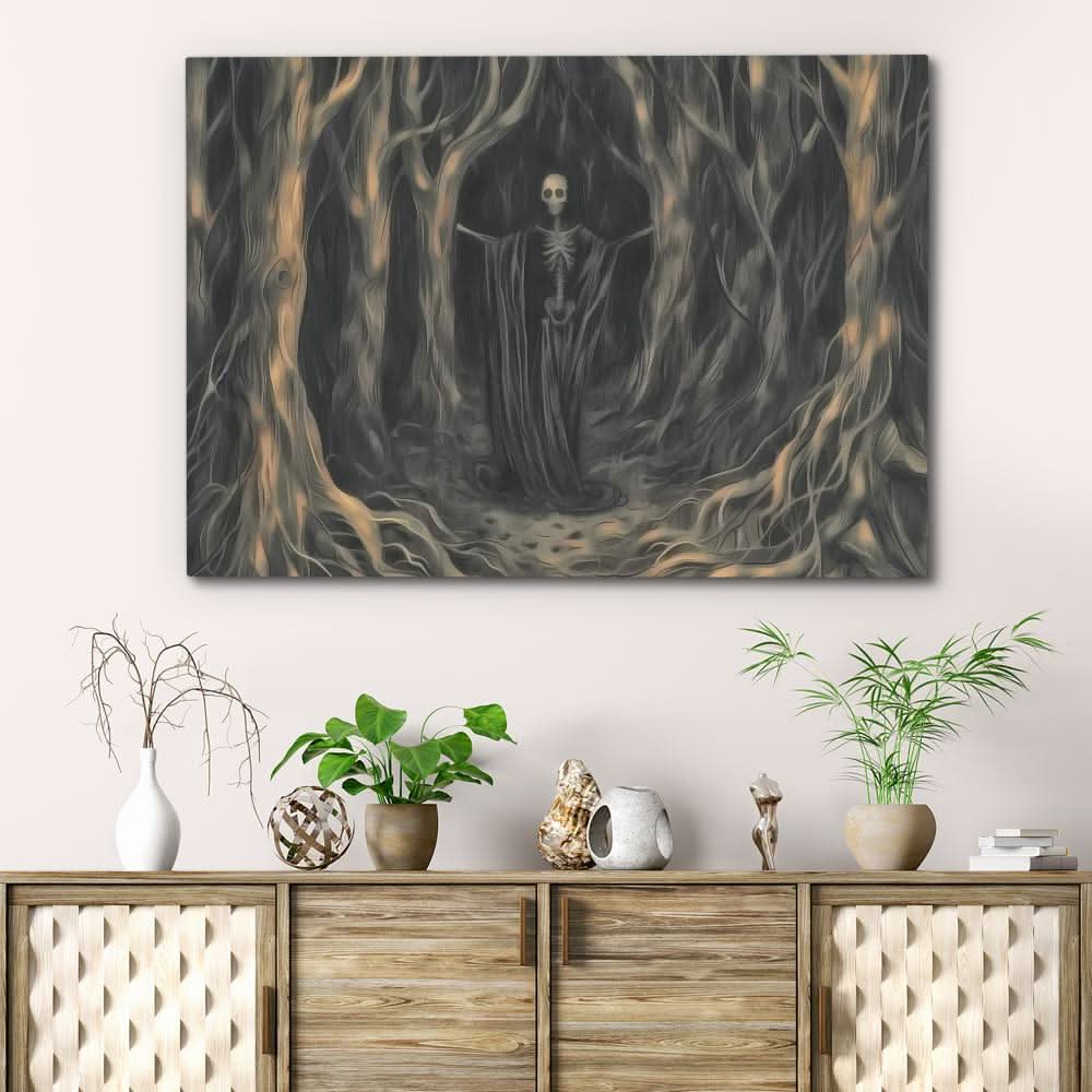 Chaotic Shadow - Abstract Wall Art in Black Frame
