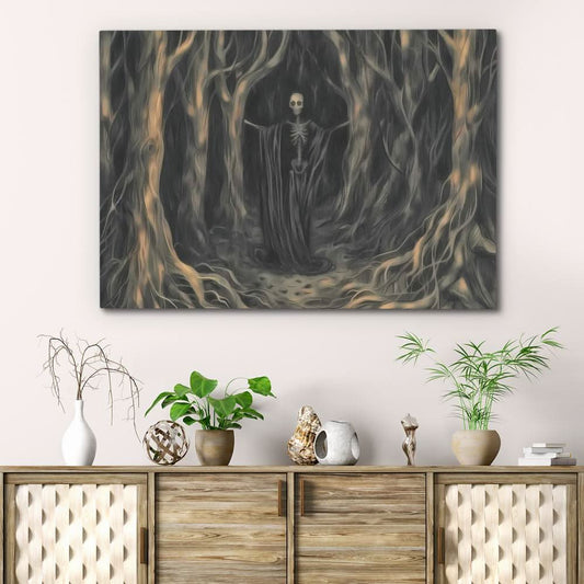 Chaotic Shadow - Abstract Wall Art in Black Frame