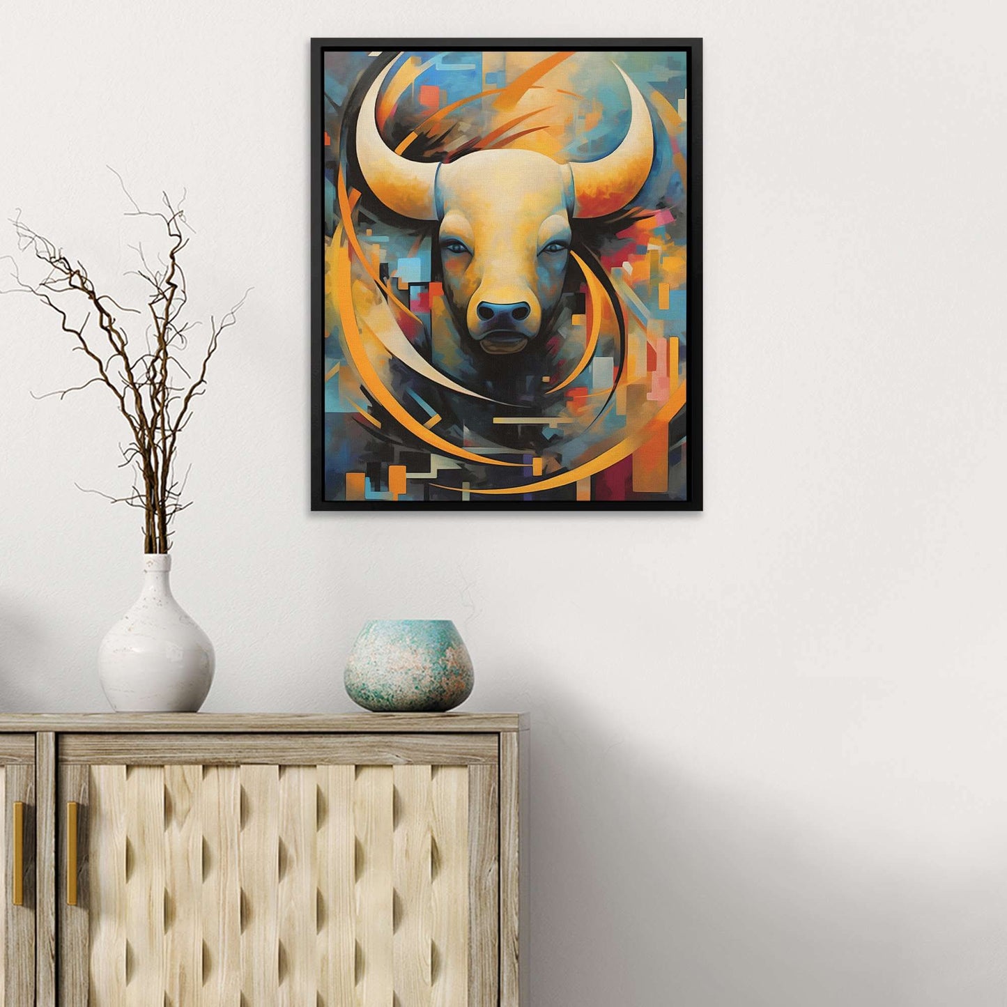 Charging Colors - Geometric Canvas Wall Art