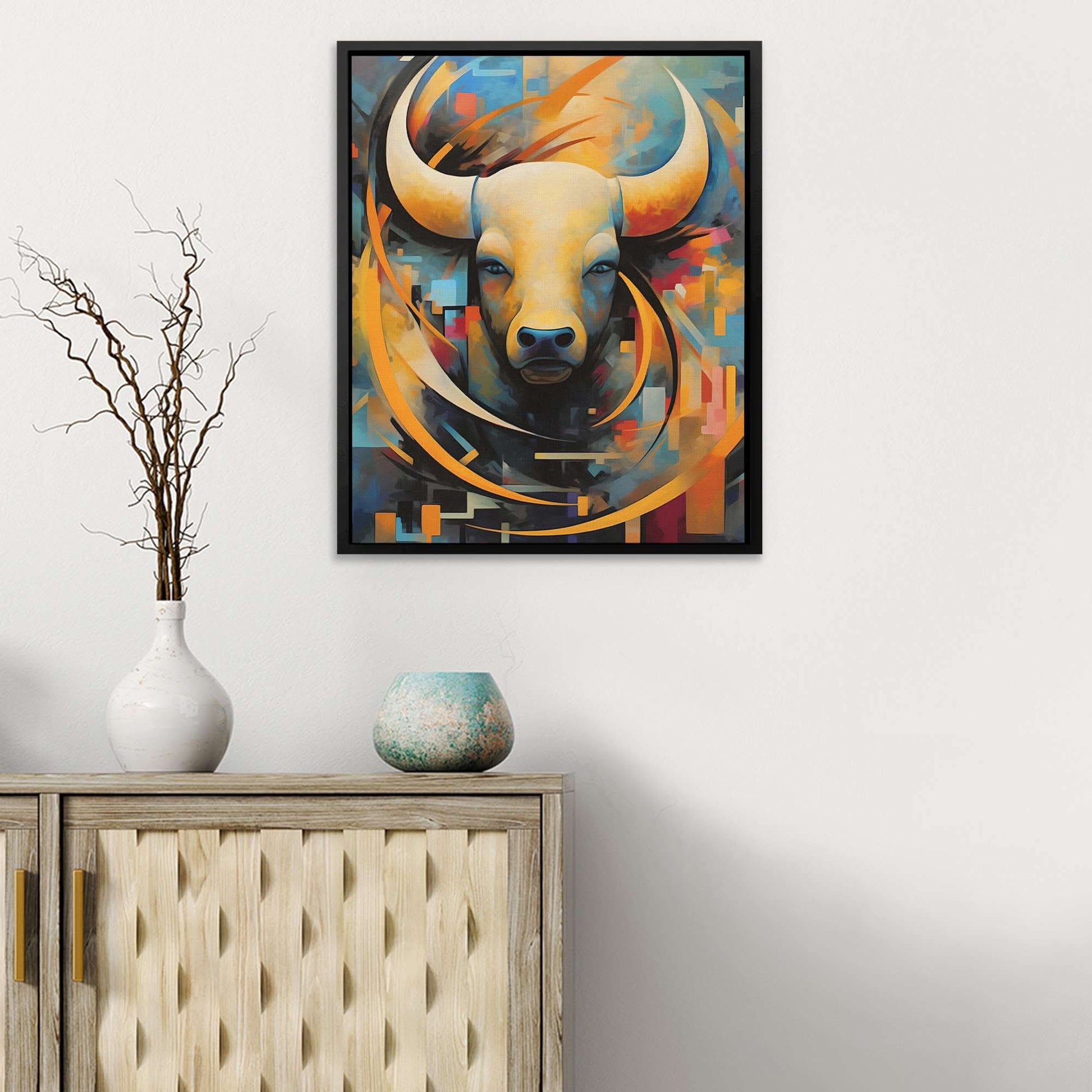 Charging Colors - Geometric Canvas Wall Art