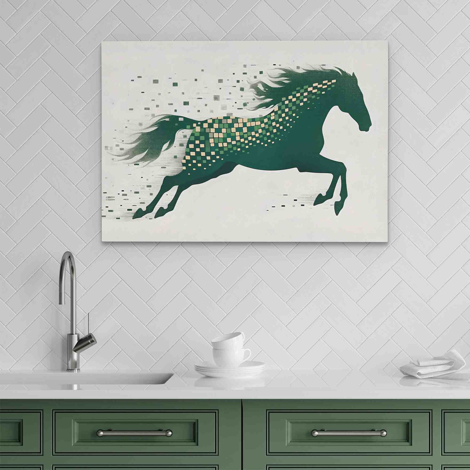Charging Steed - Large Canvas Print