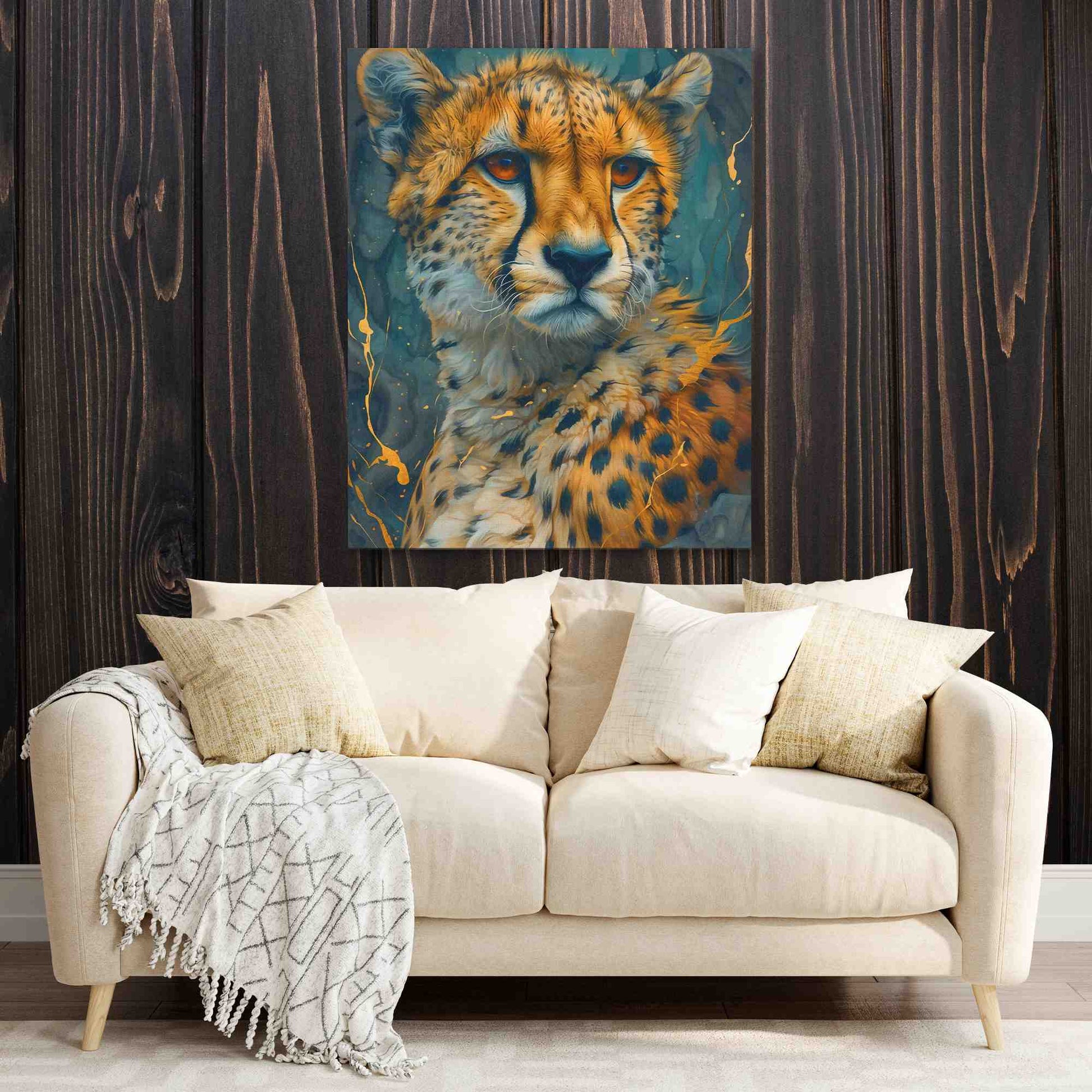Charming Cheetah - Large Canvas Print