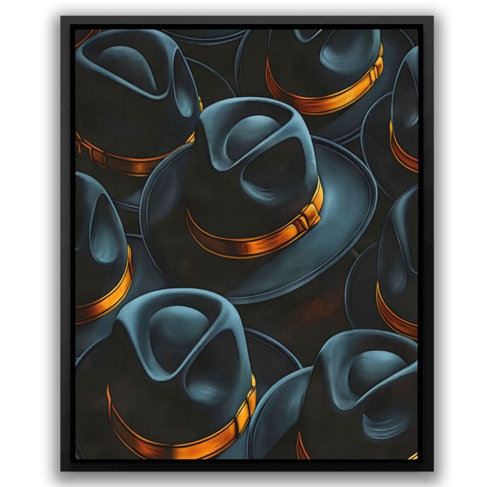 Charming Headwear - Modern Gold Canvas Wall Art