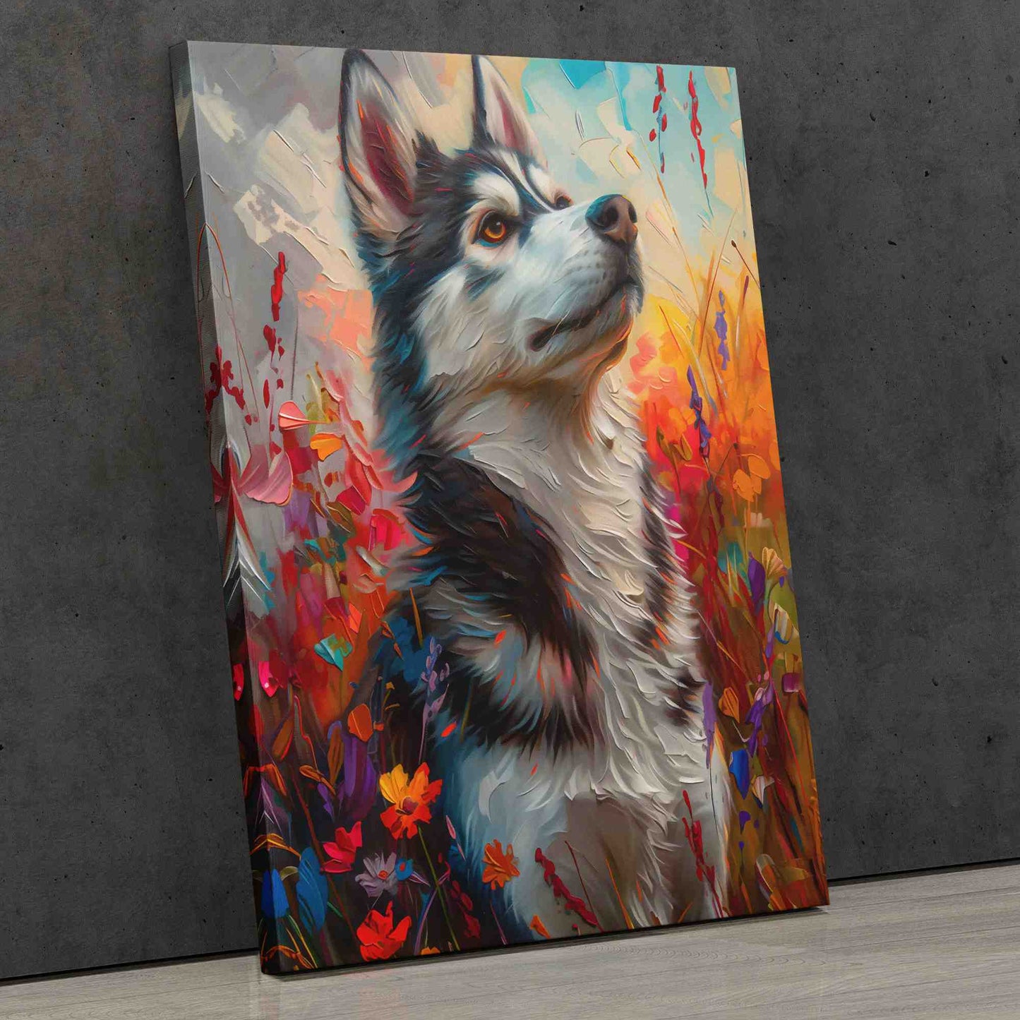 Charming Husky - Large Canvas Print
