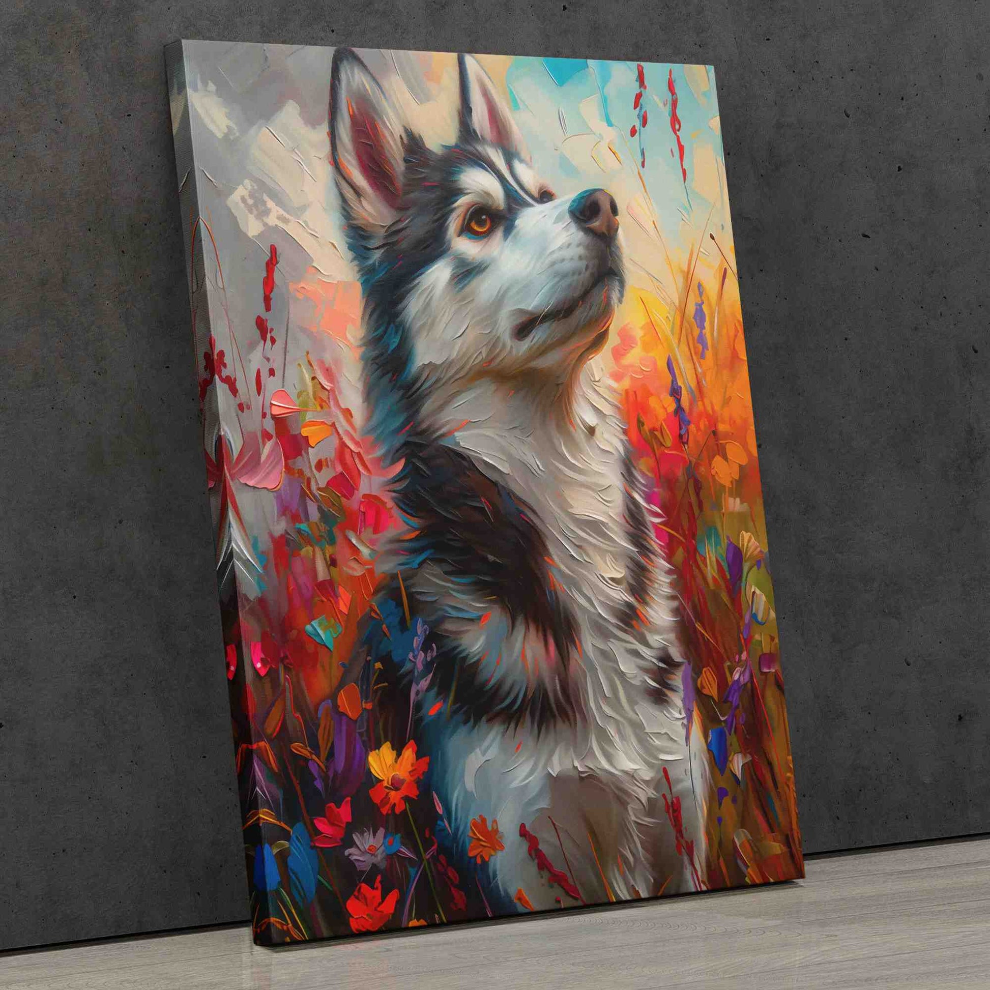 Charming Husky - Large Canvas Print