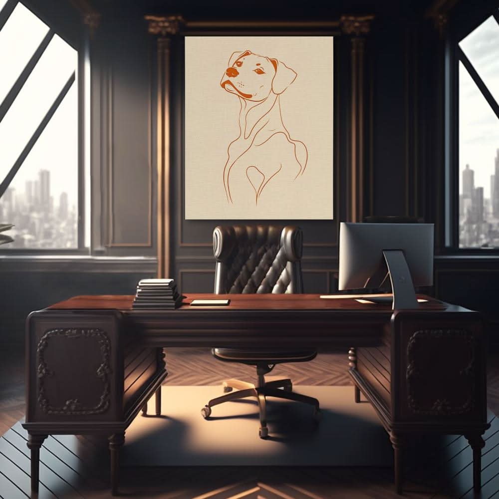 Charming Pup - Large Minimalist Canvas Print