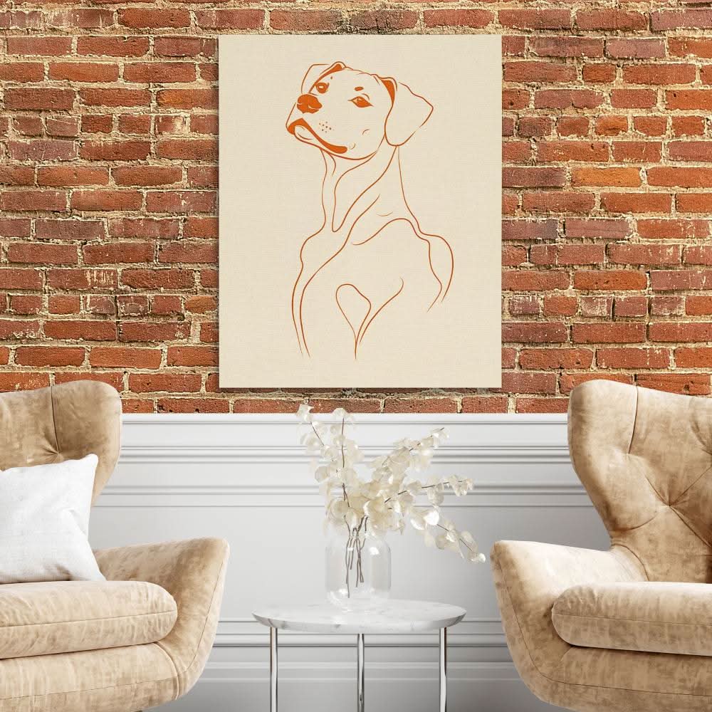 Charming Pup - Dog Wall Art in Black Frame