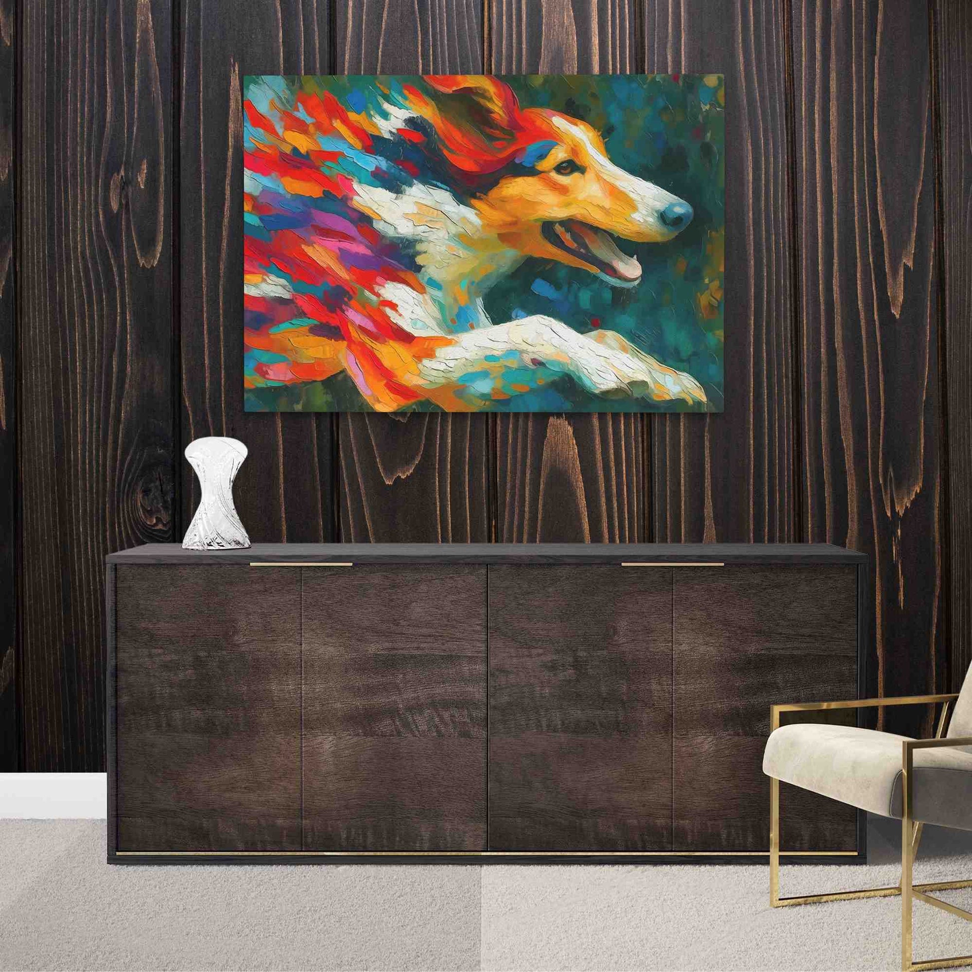 Chasing Happiness - Abstract Wall Art in Black Frame