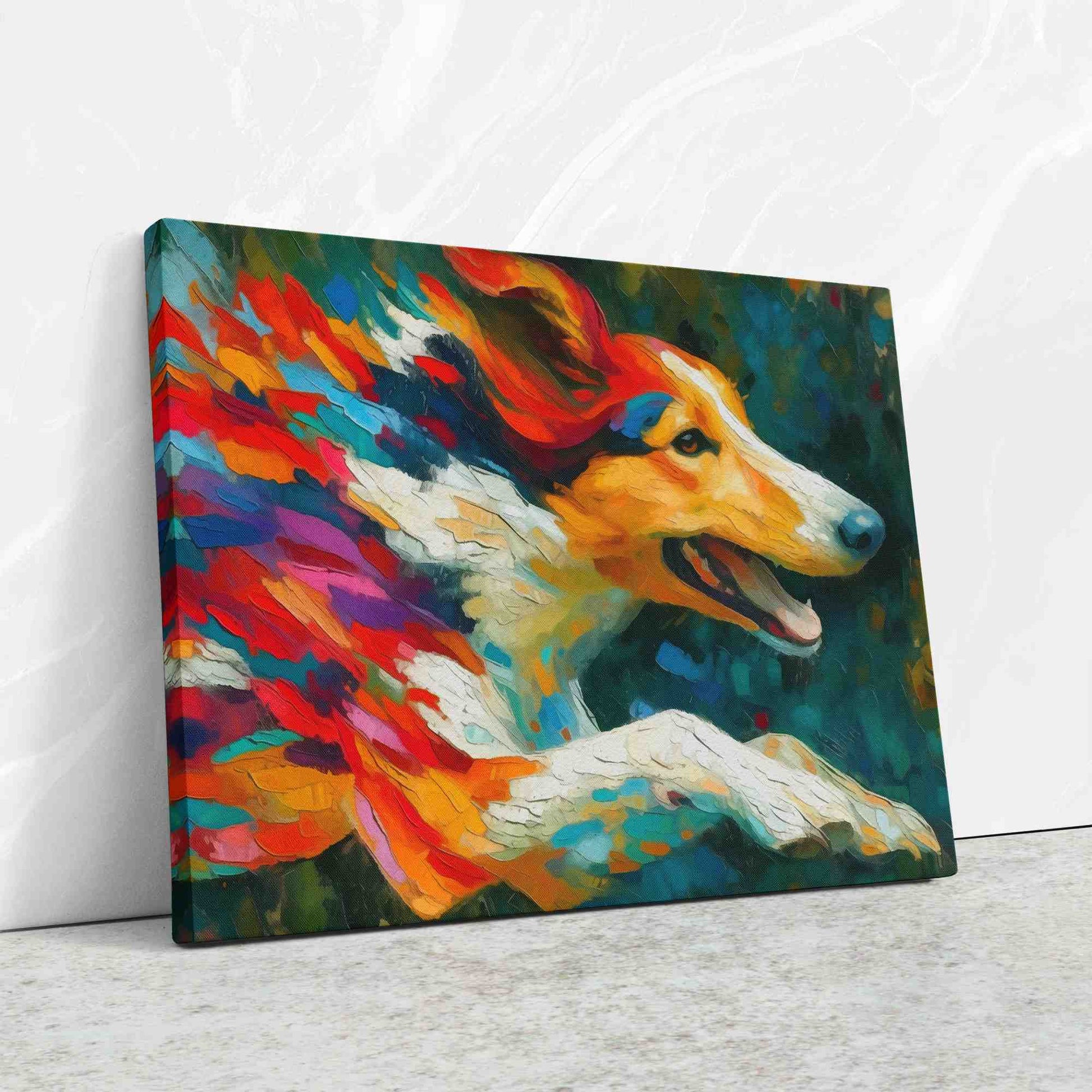 Chasing Happiness - Abstract Green Canvas Wall Art