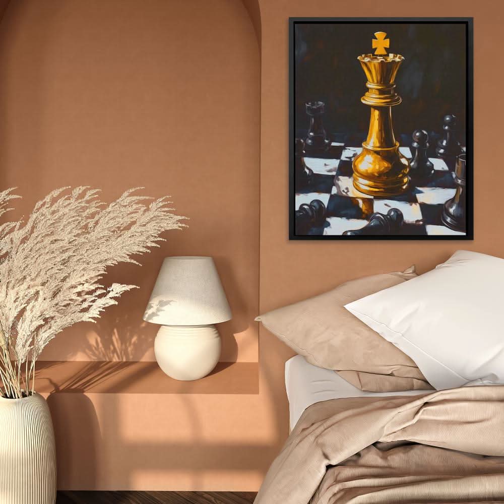 Checkmate Board - Wall Art in Black Frame