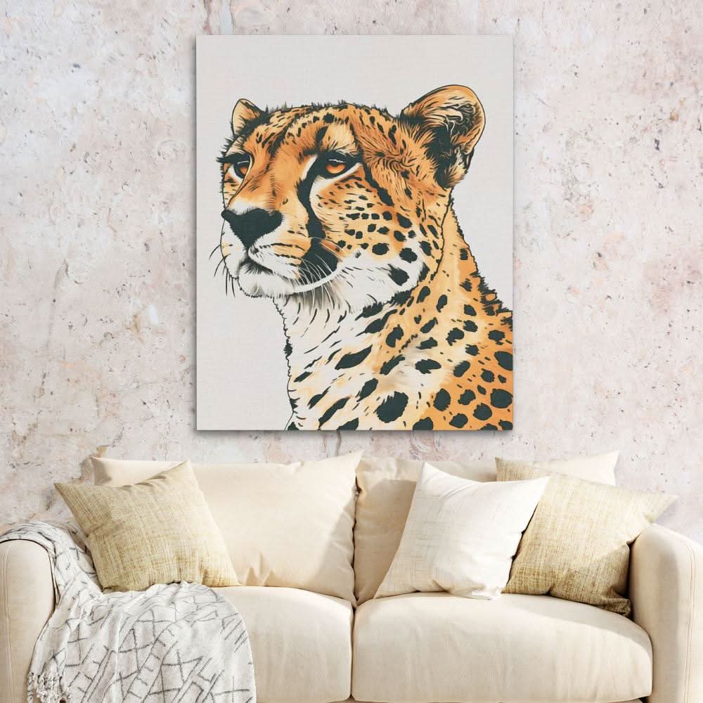 Cheetah Array - Large Modern Canvas Print