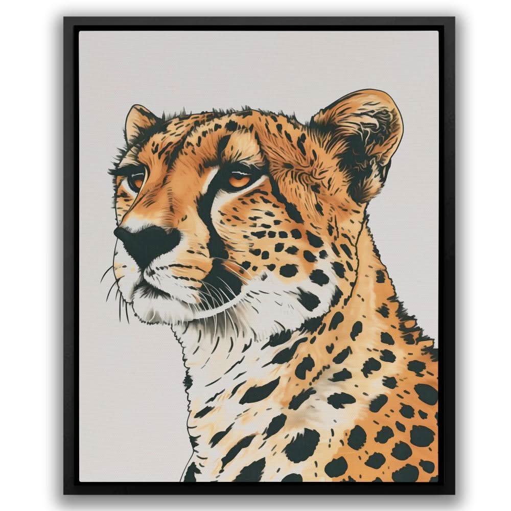 Cheetah Array - Beige Big Cat Canvas Print