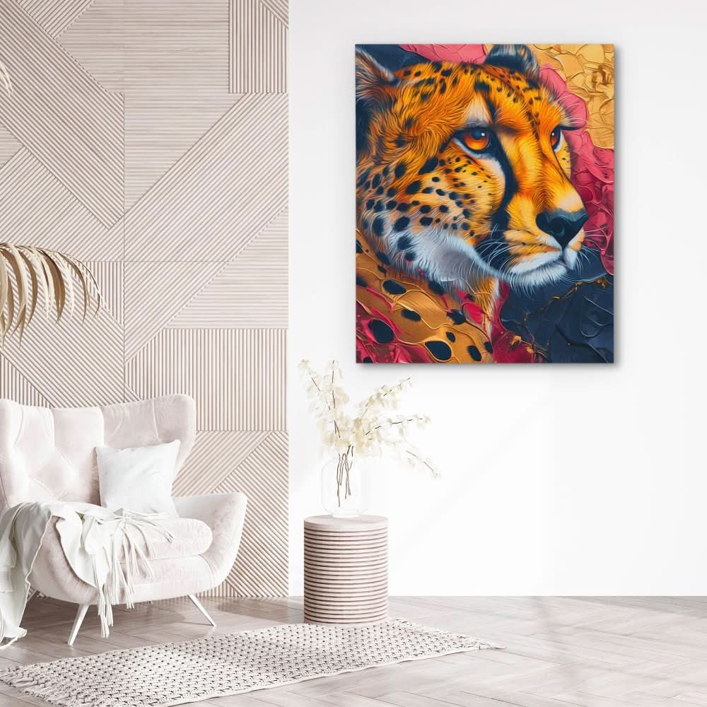 Cheetah Essence - Colorful Wall Art for Home Office