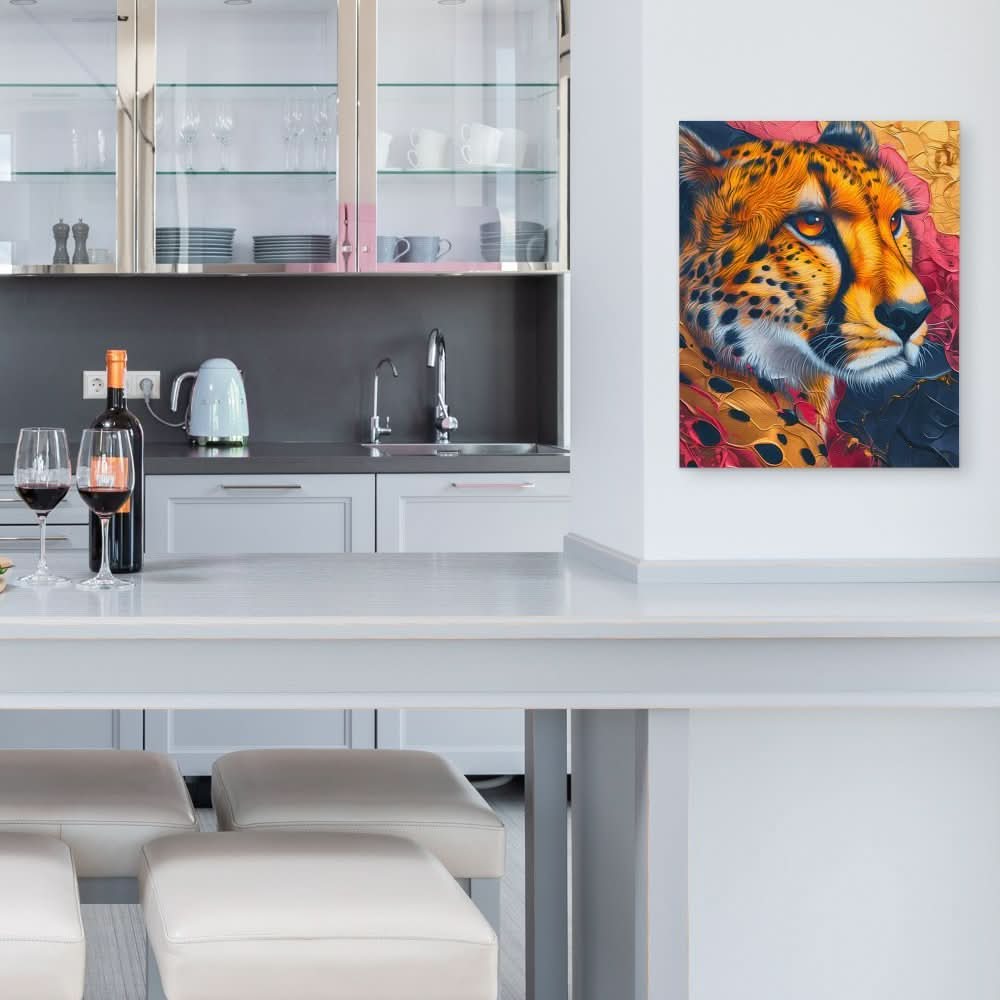 Cheetah Essence - Abstract Colorful Canvas Wall Art