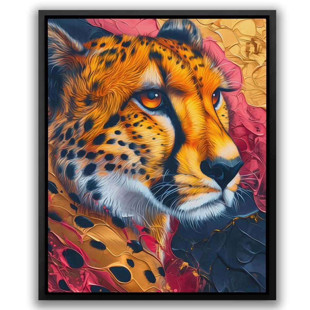 Cheetah Essence - Colorful Big Cat Canvas Print