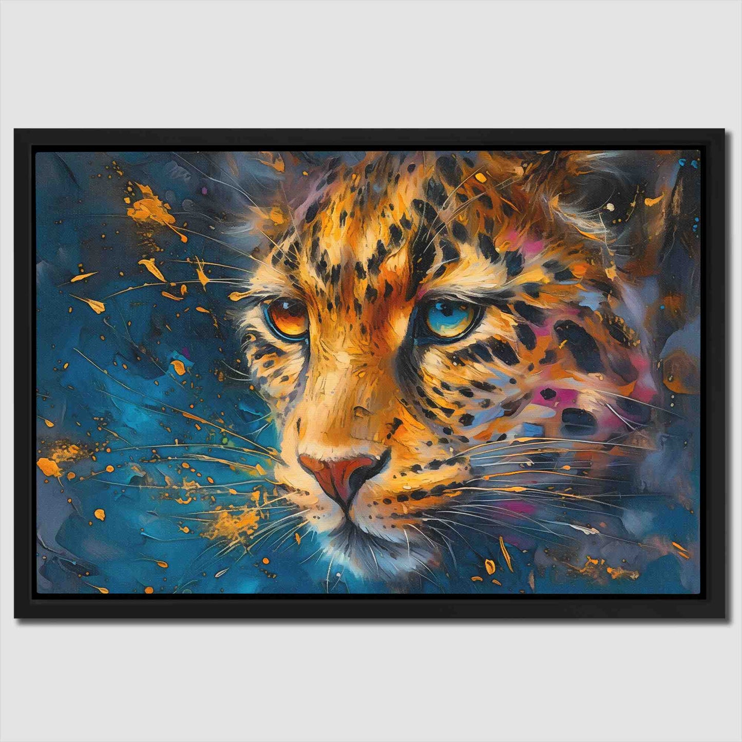 Cheetah in Moonlight - Large Canvas Print
