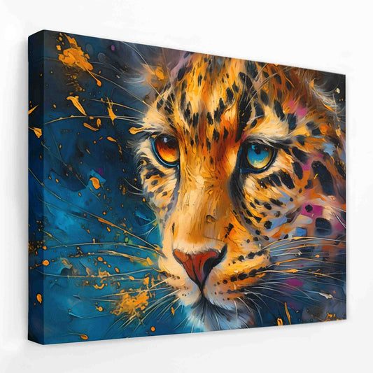 Cheetah in Moonlight - Animals Canvas Wall Art