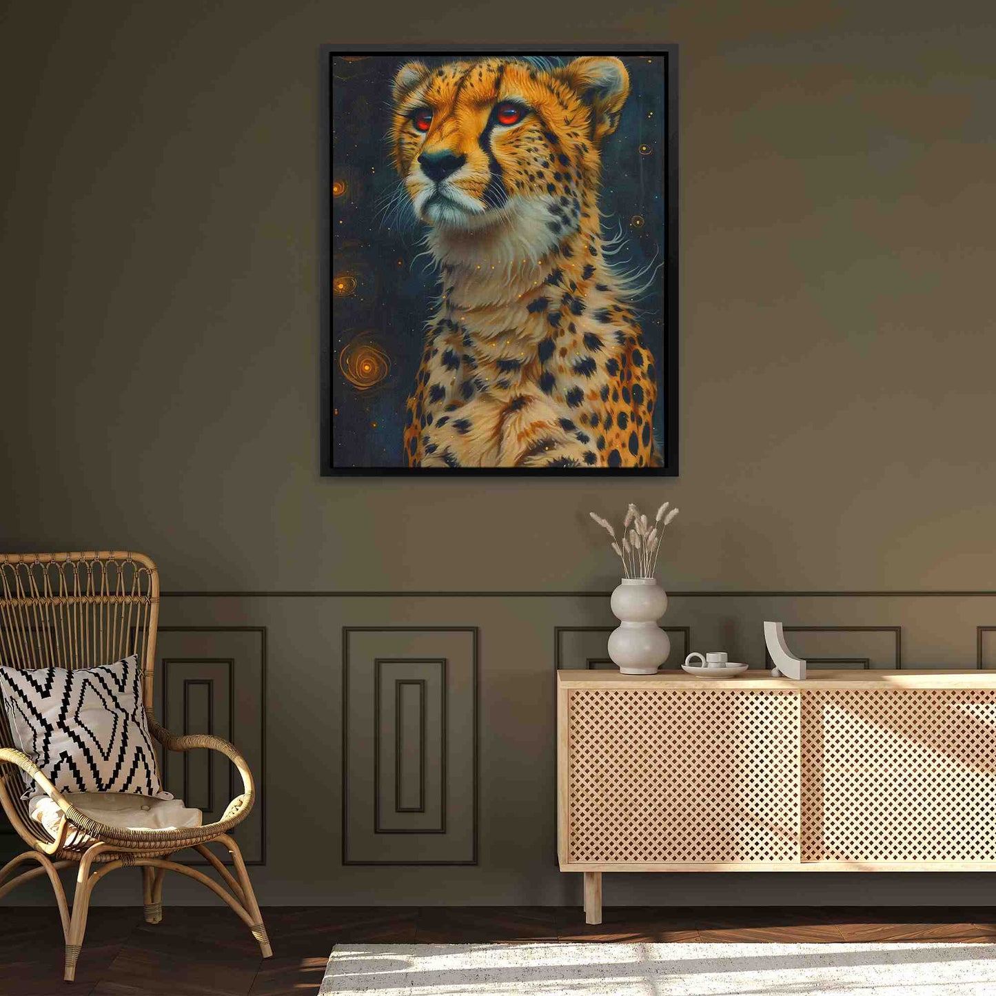 Cheetah Portrait - Large Canvas Print
