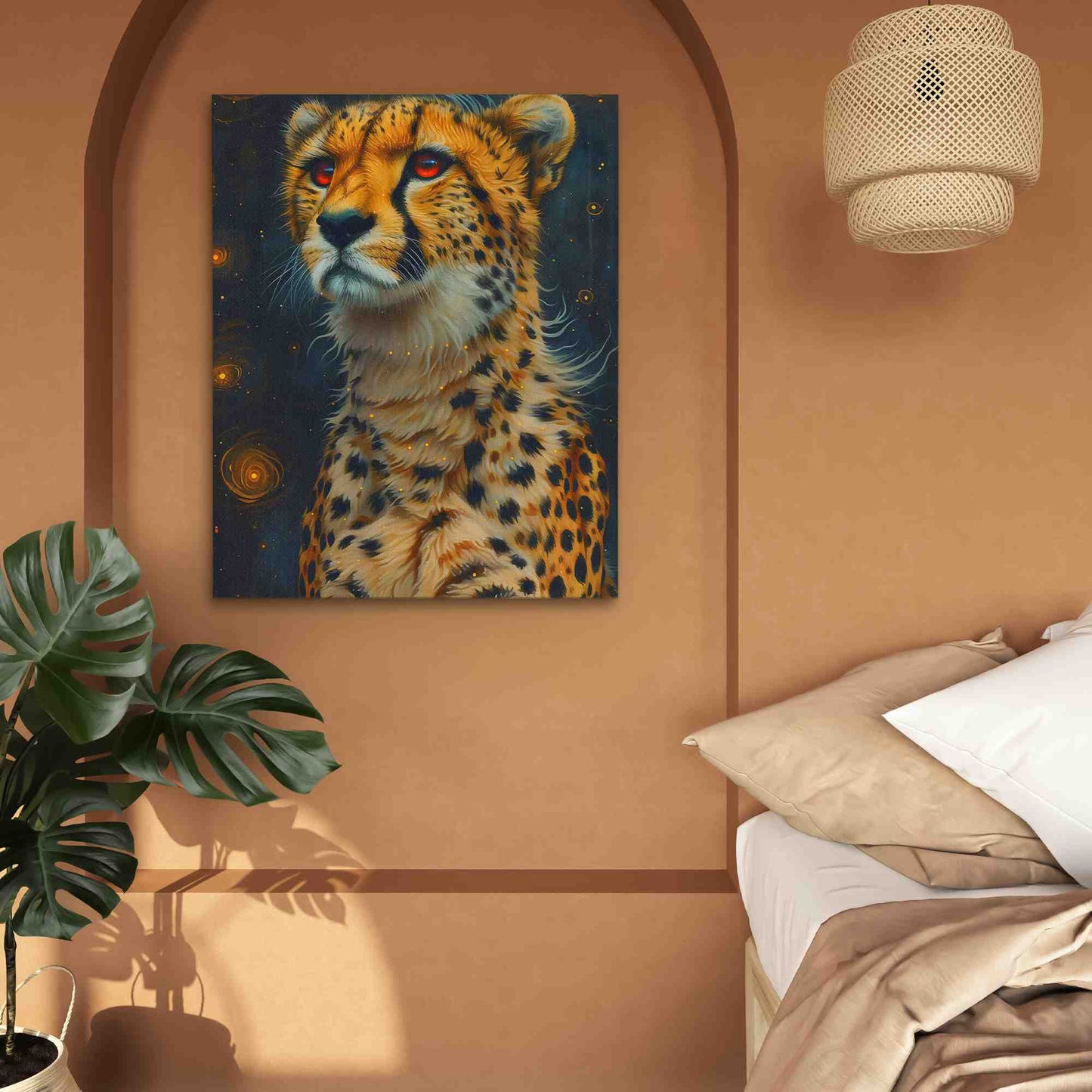 Cheetah Portrait - Wall Art in Black Frame