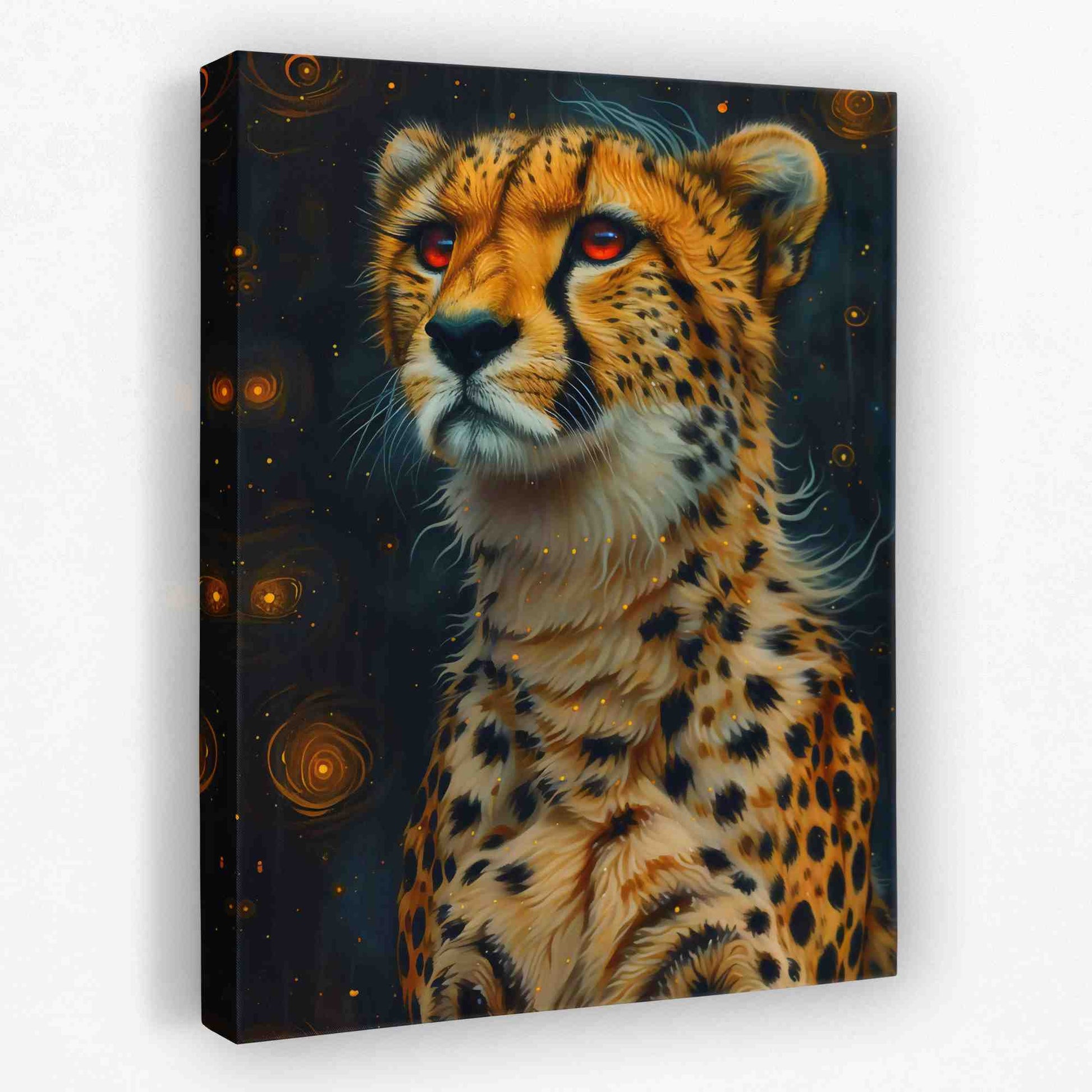 Cheetah Portrait - Animals Canvas Wall Art