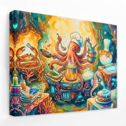 Chef Octopus Cooking