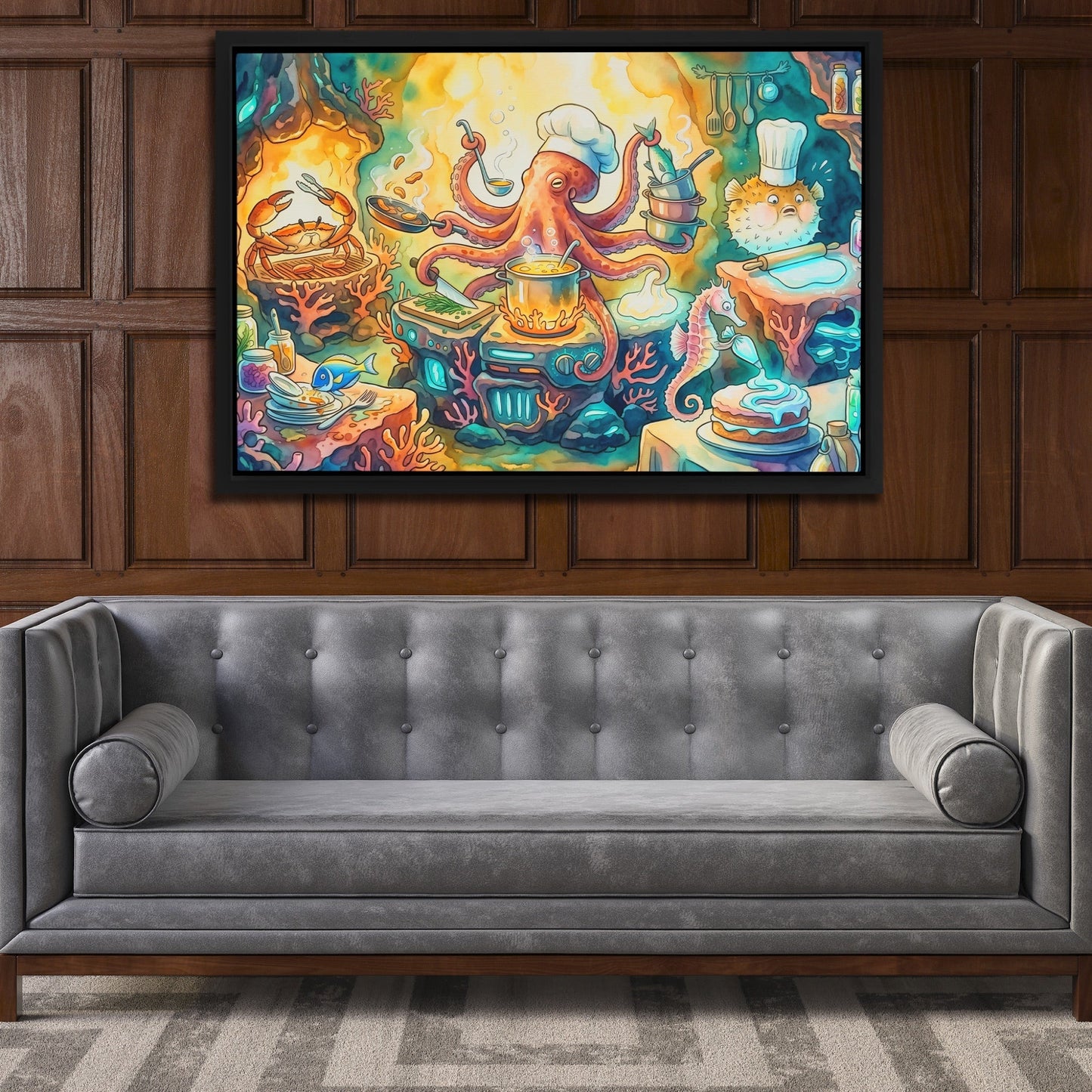 Chef Octopus Cooking