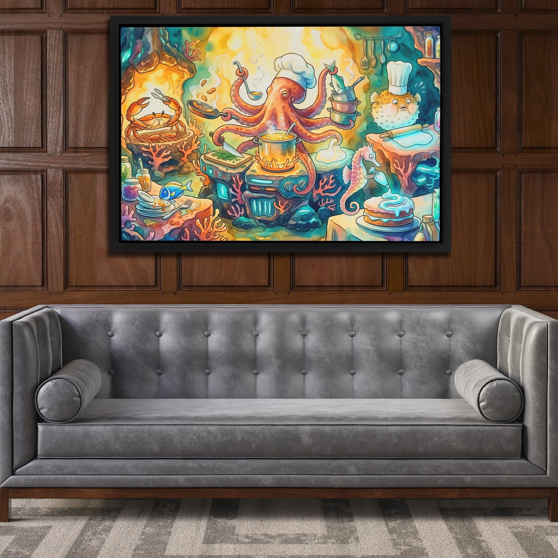 Chef Octopus Cooking