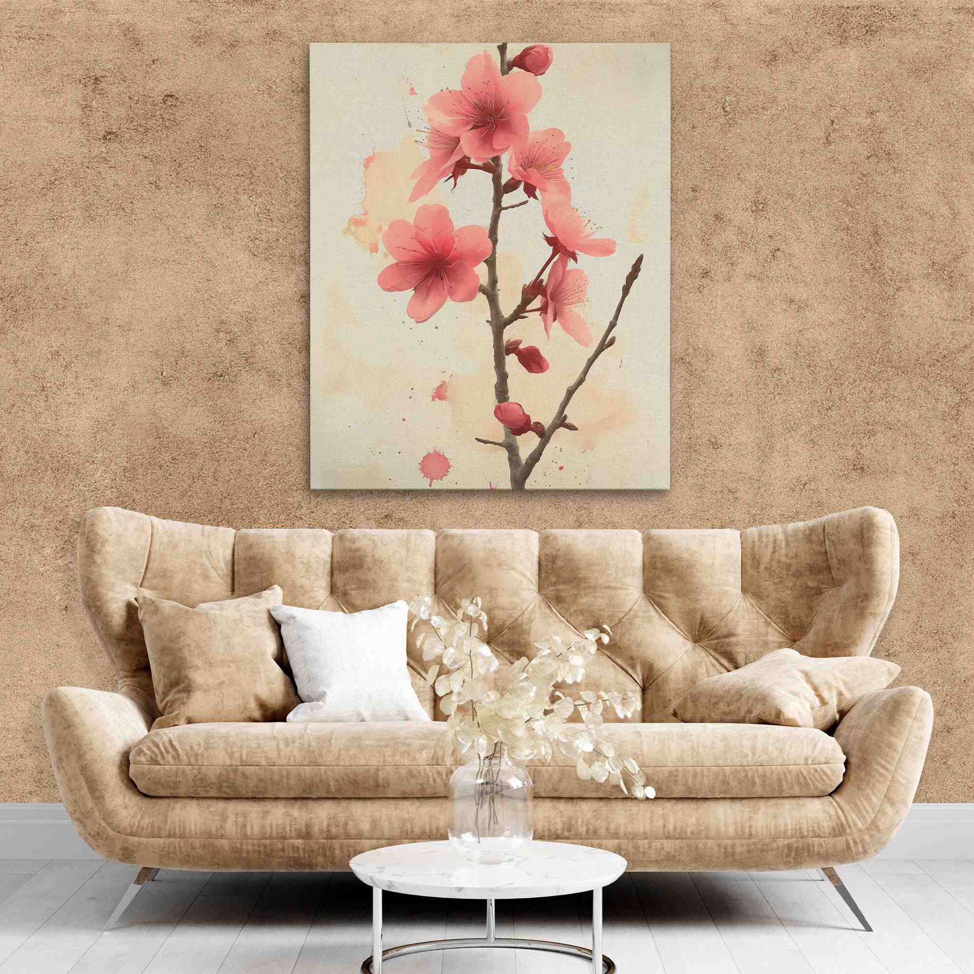Cherry Blossom Branch - Large Canvas Print