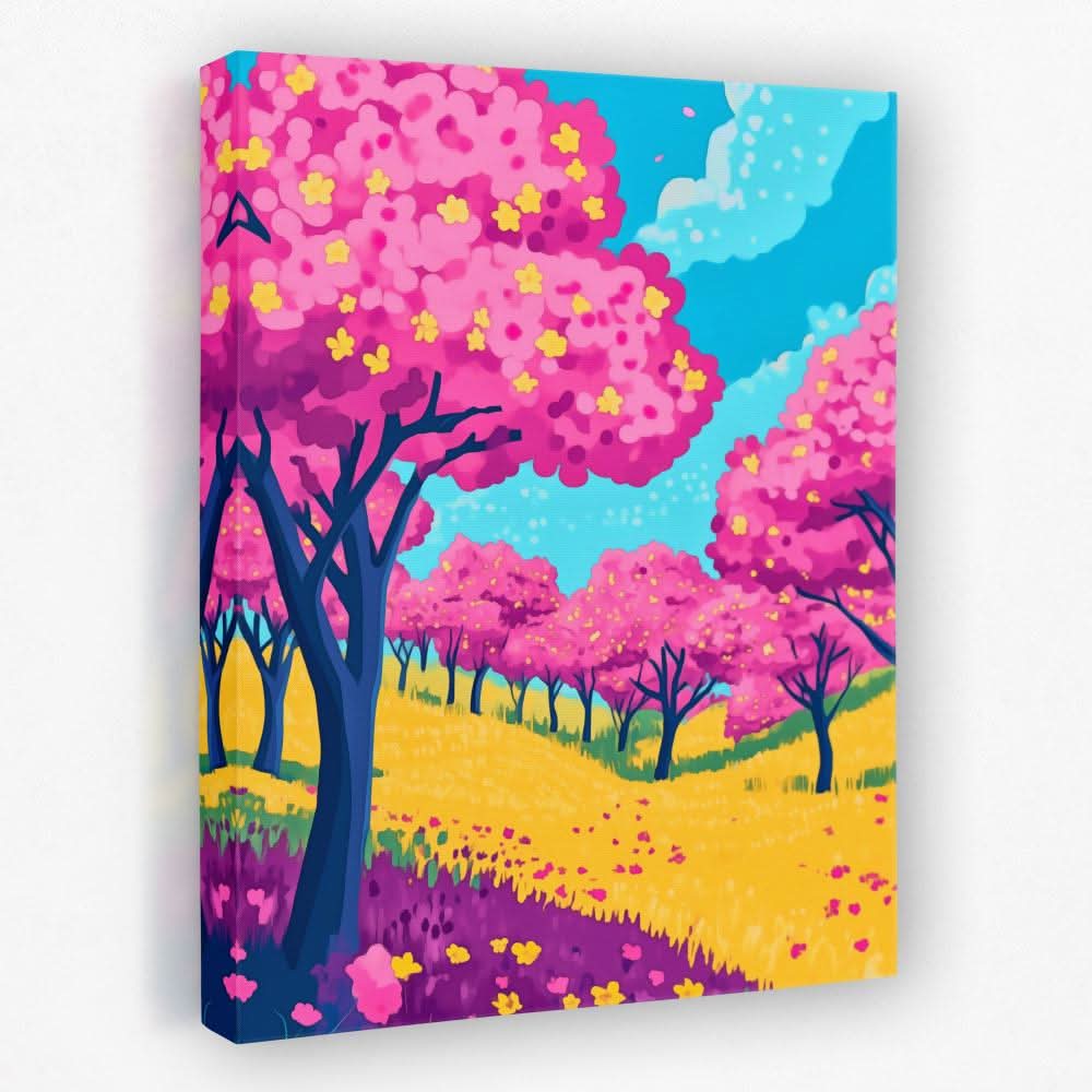 Cherry Blossoms in Bloom - Floral Canvas Wall Art