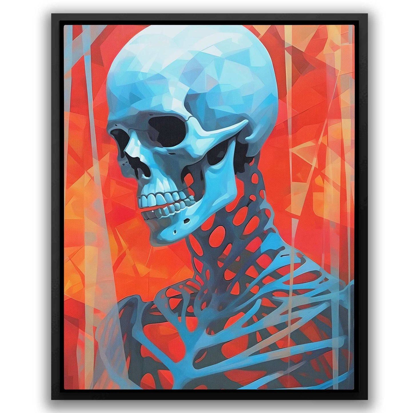 Cherry Corpse - Blue Skull Canvas Print
