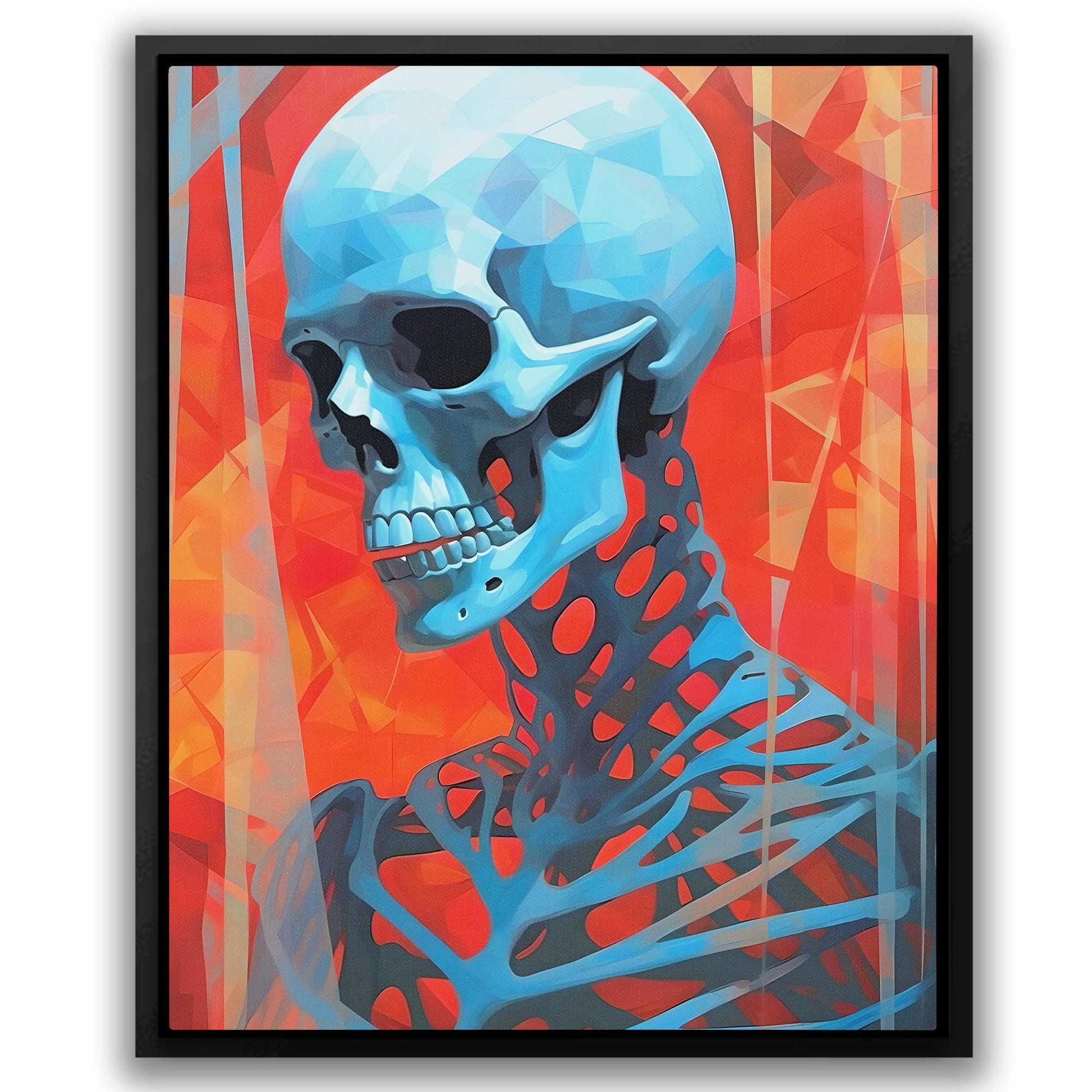 Cherry Corpse - Blue Skull Canvas Print