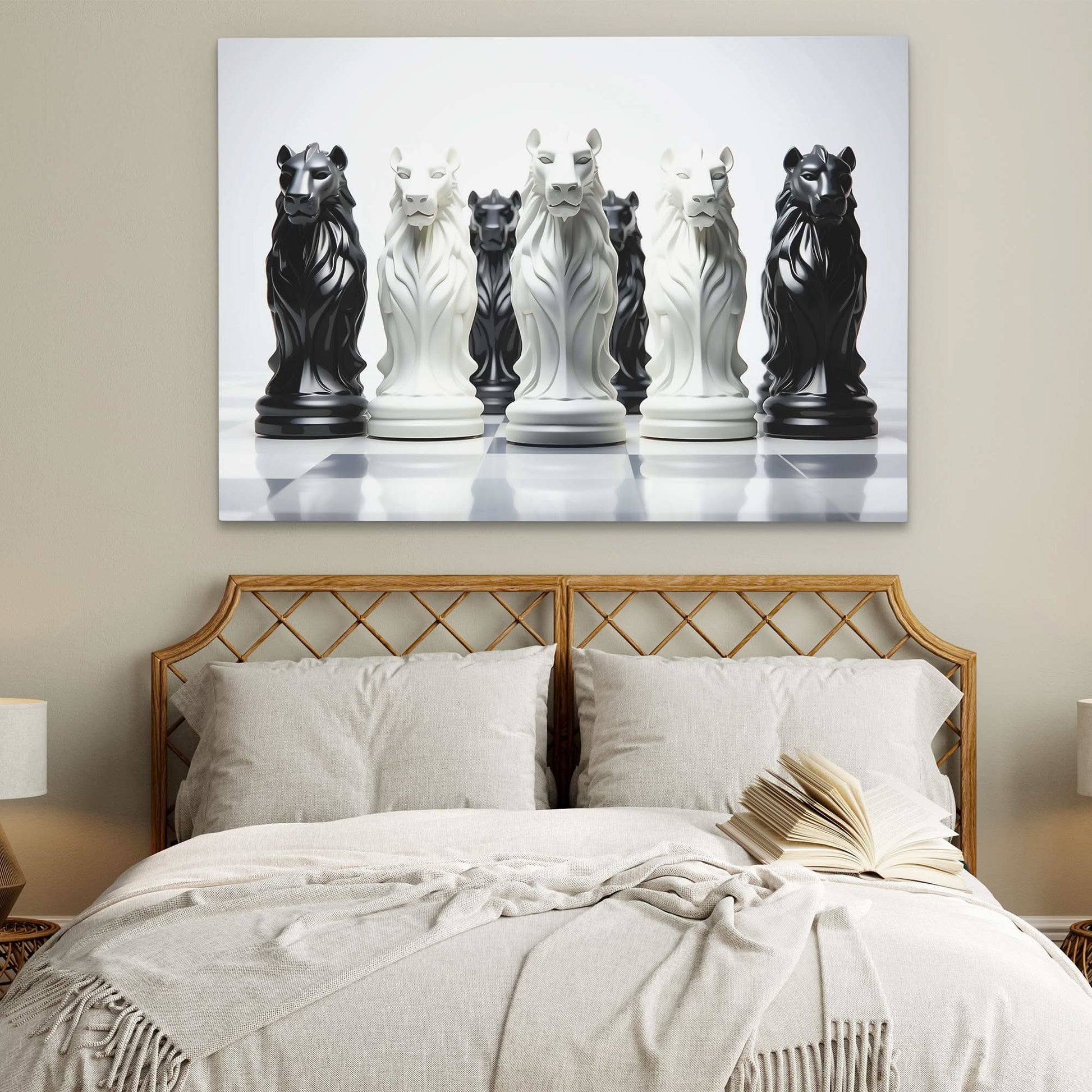 Chess Pride - Black and White Art for Game Room