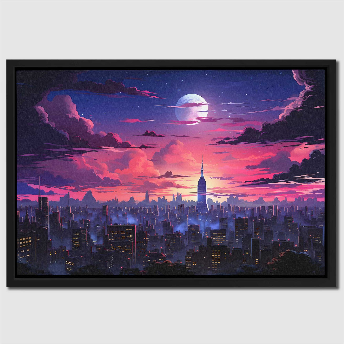 Chicago Sunset - Pink City Canvas Print