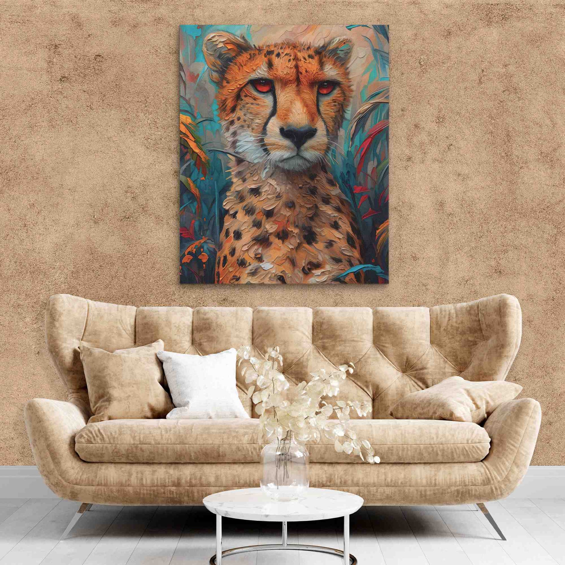 Chilling Cheetah - Large Canvas Print