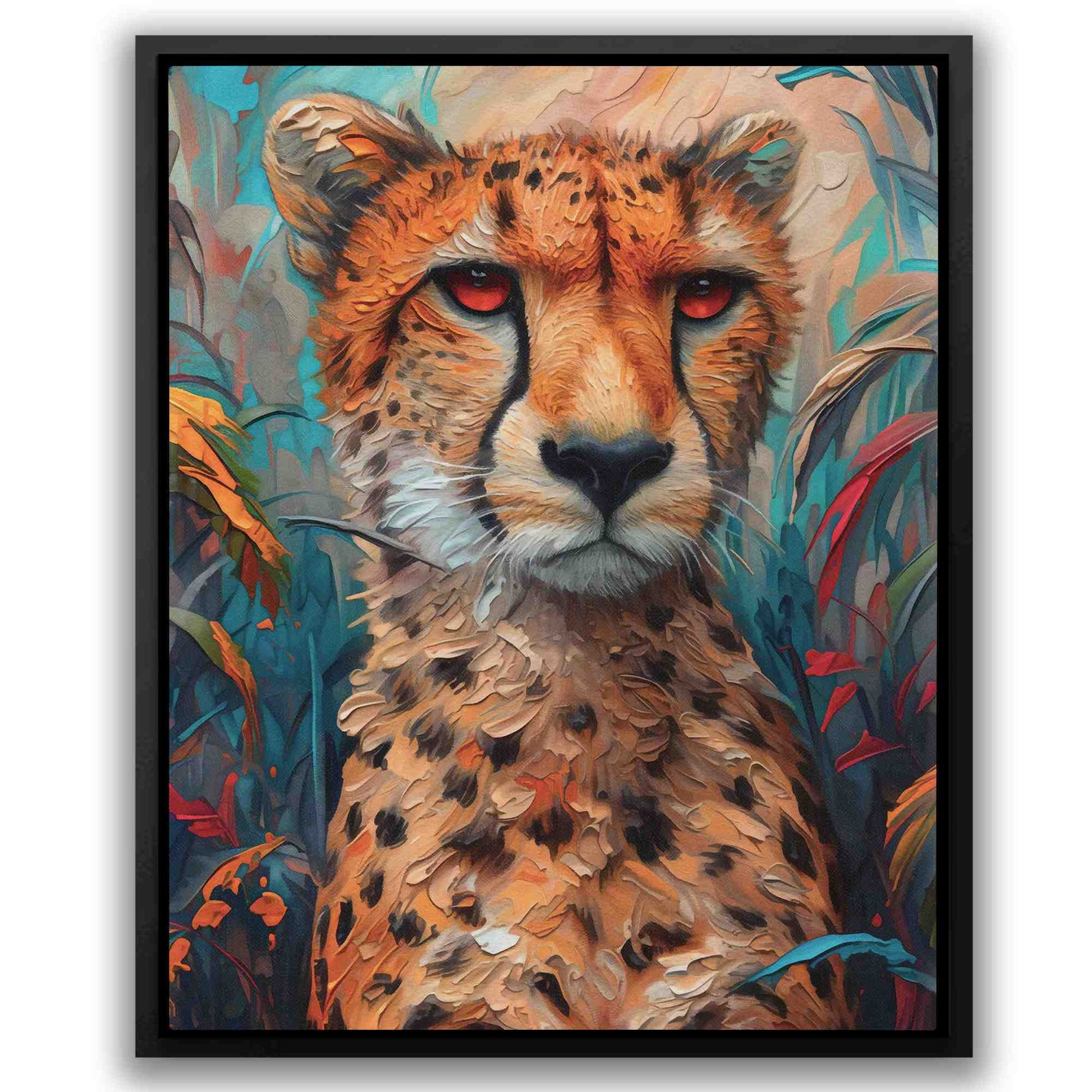 Chilling Cheetah - Orange Big Cat Canvas Print